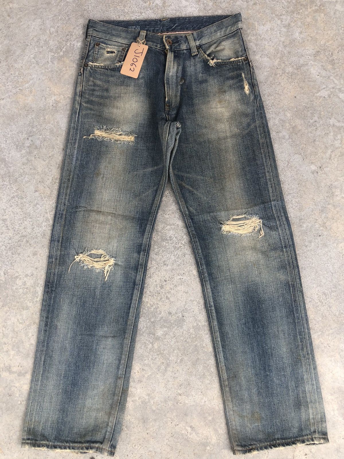 Kapital Vintage Edwin 505 Orange Tab Distressed Denim Size US 32 / EU 48 - 1 Thumbnail