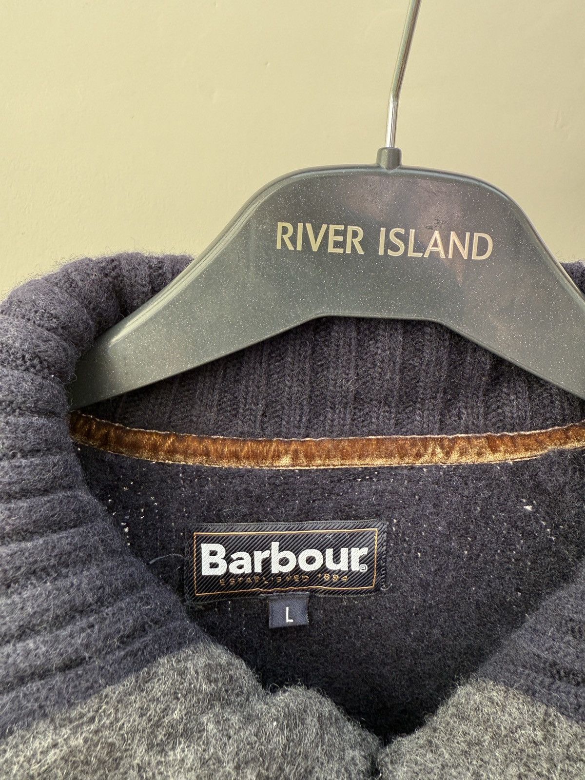Barbour Vintage Barbour Men’s Wool Blend Button Neck Knit Sweater Size US L / EU 52-54 / 3 - 6 Thumbnail