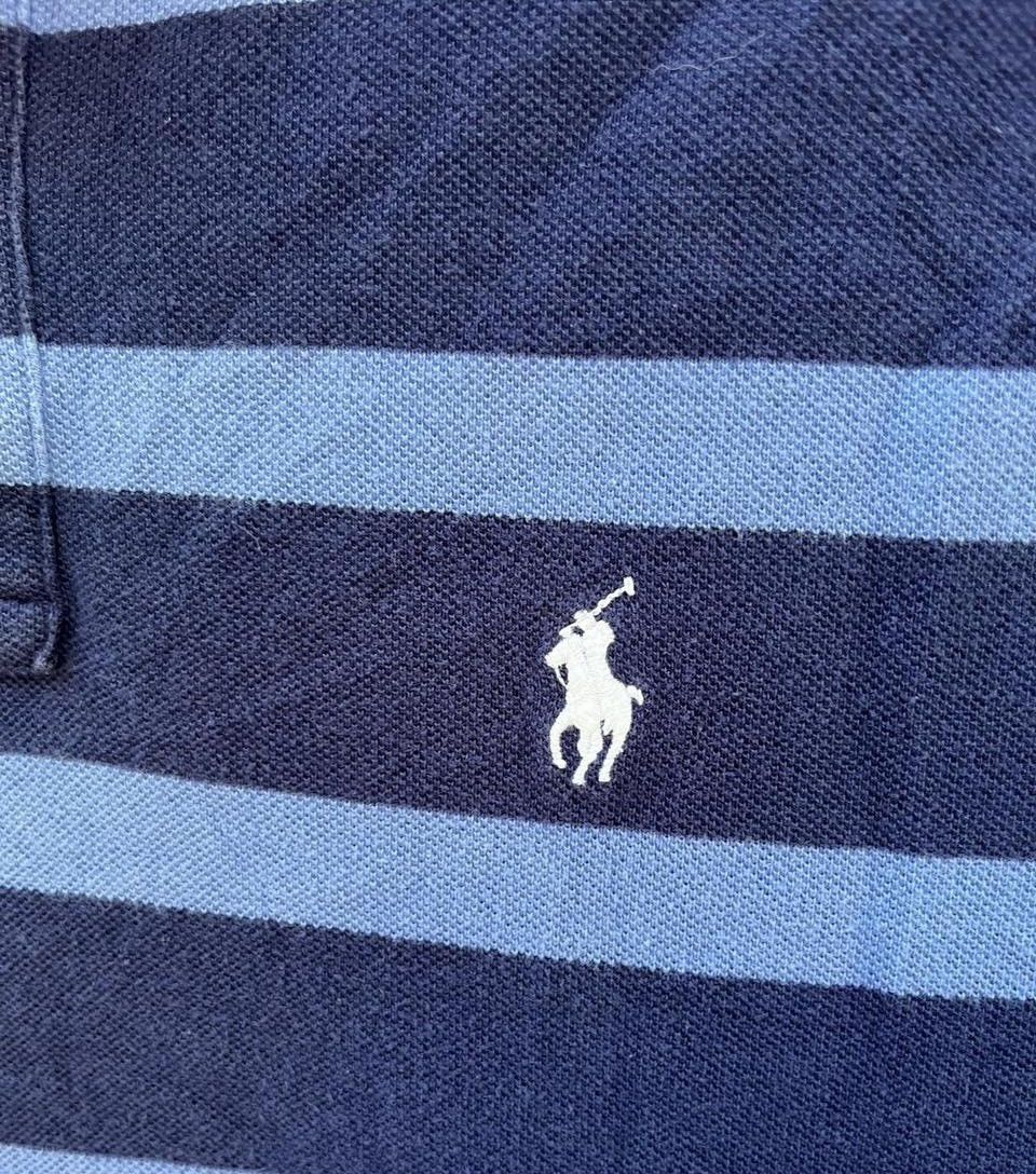 Polo Ralph Lauren Vintage Polo Ralph Lauren Striped Polo Shirt Blue Boxy Size US M / EU 48-50 / 2 - 4 Thumbnail