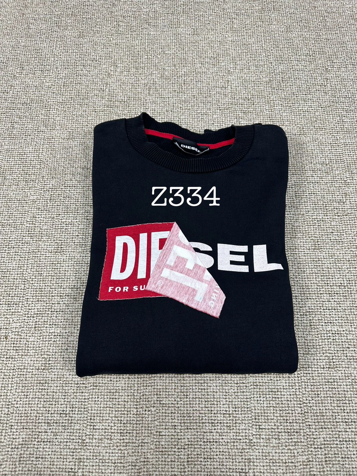 Diesel Crewneck Diesel Big Logo Black Sweatshirt Z334 Size US L / EU 52-54 / 3 - 13 Thumbnail