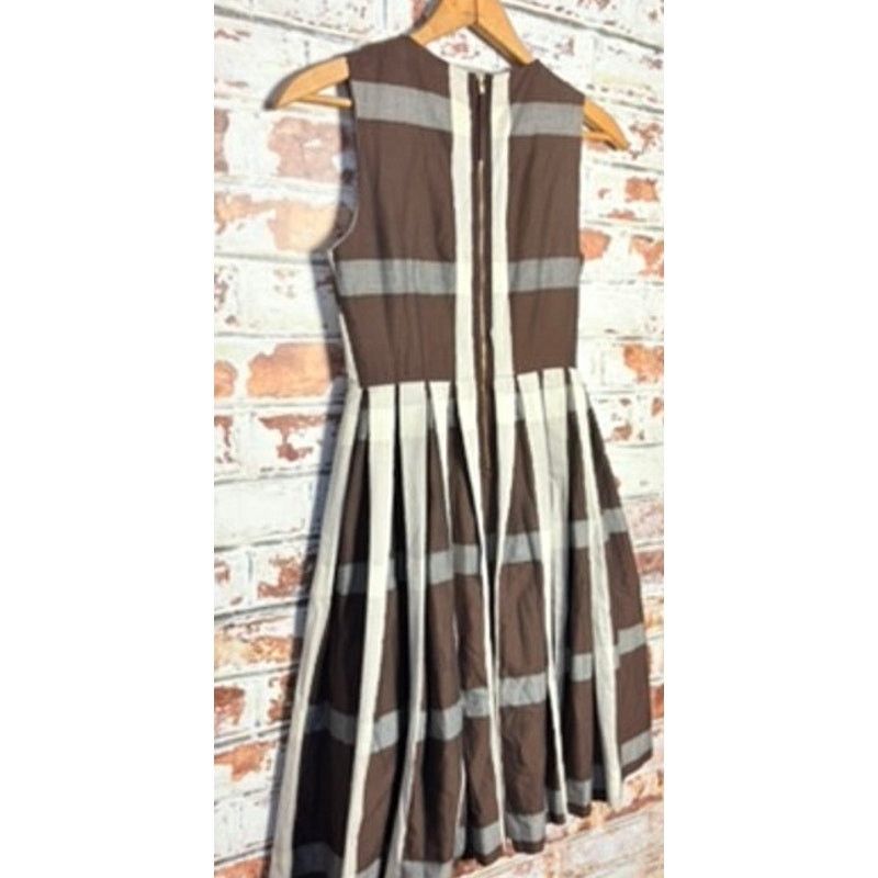 Anthropologie Anthropologie Maeve Beaded Pleated Cotton Fit & Flare Dress Size XS / US 0-2 / IT 36-38 - 15 Thumbnail