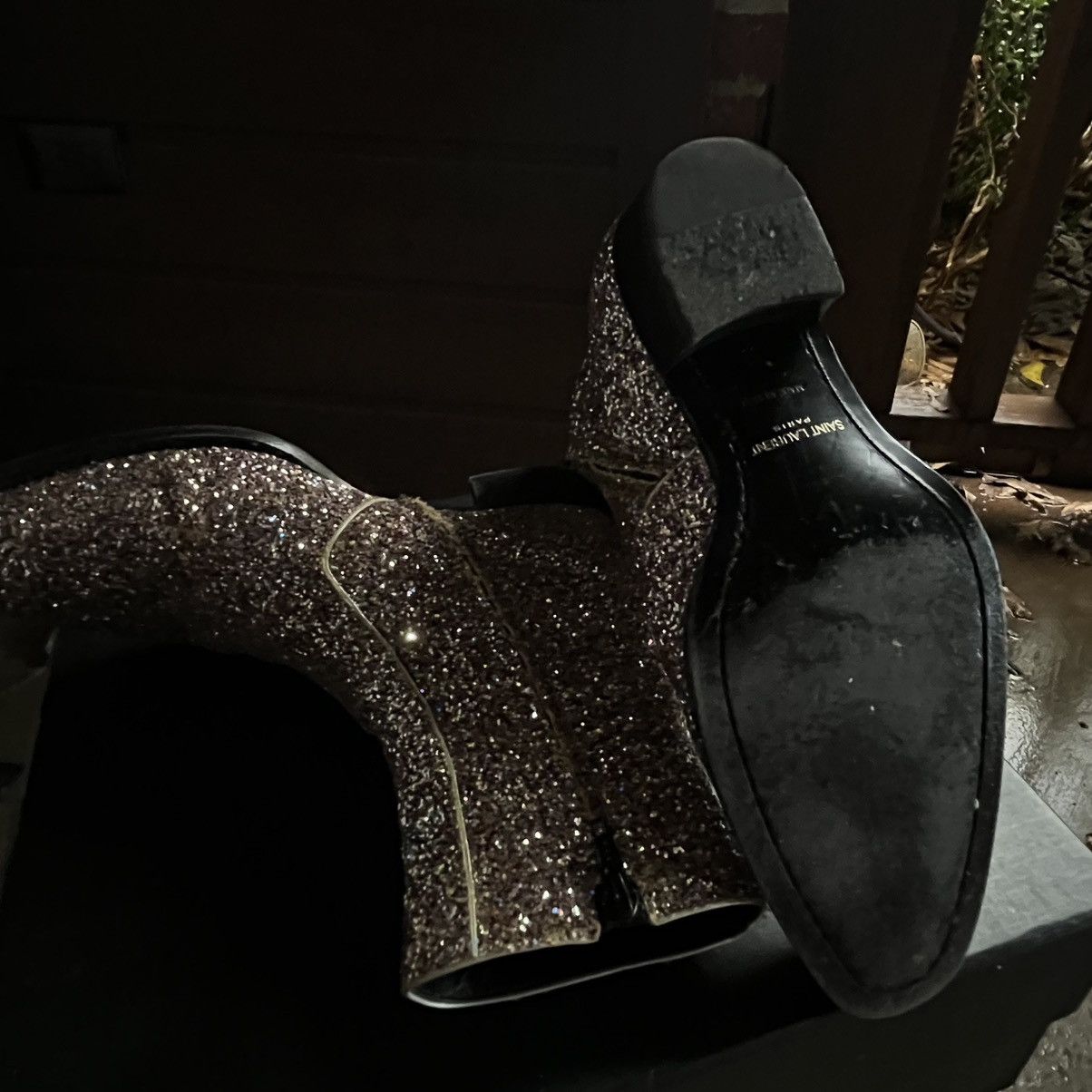 Saint Laurent Paris Saint Laurent Spring/Summer 2016 Glitter Hedi Slimane Boots Size US 6 / EU 39 - 2 Thumbnail