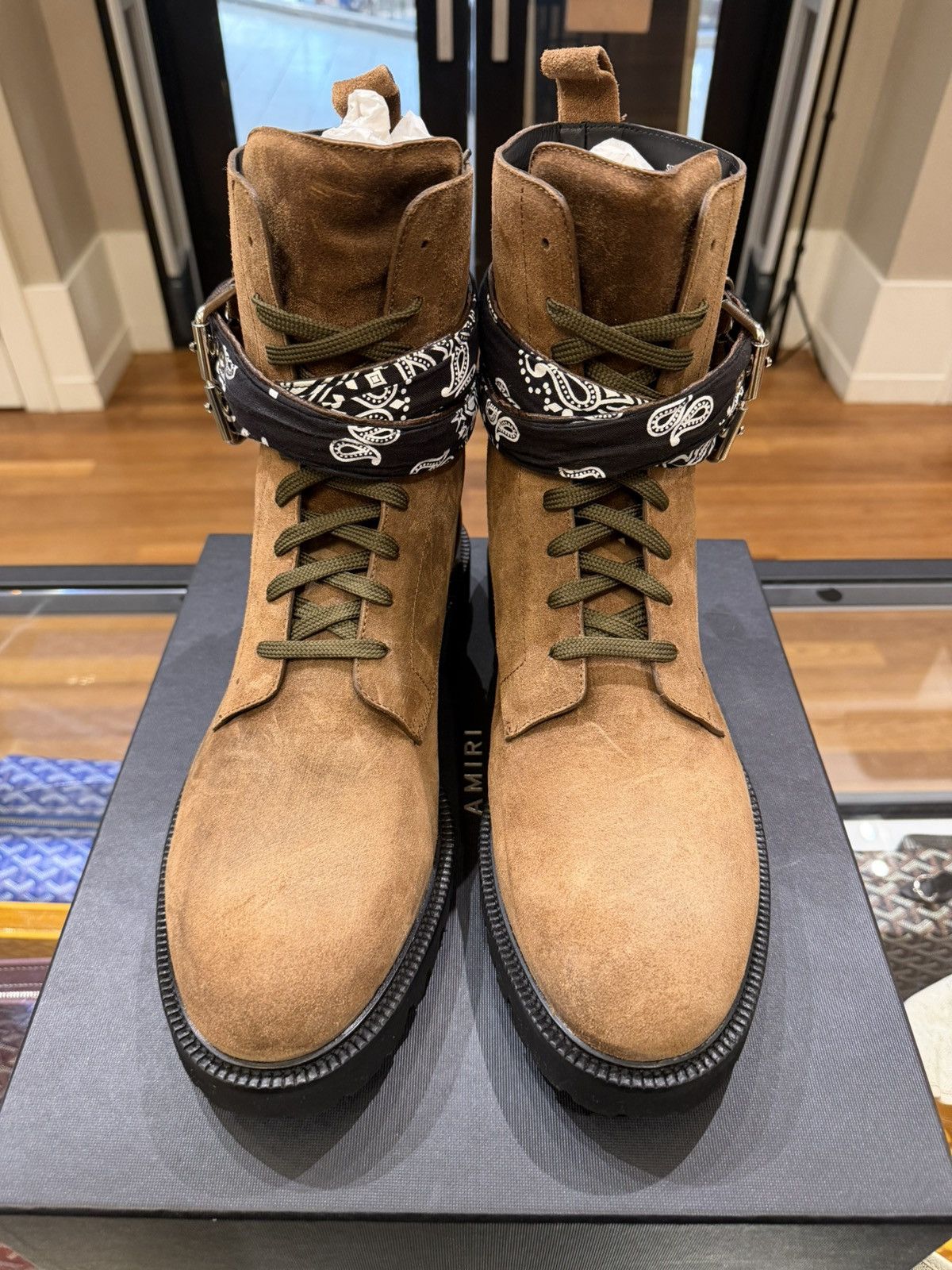 Amiri Amiri Combat Bandana Suede Boot Size US 13 / EU 46 - 4 Thumbnail