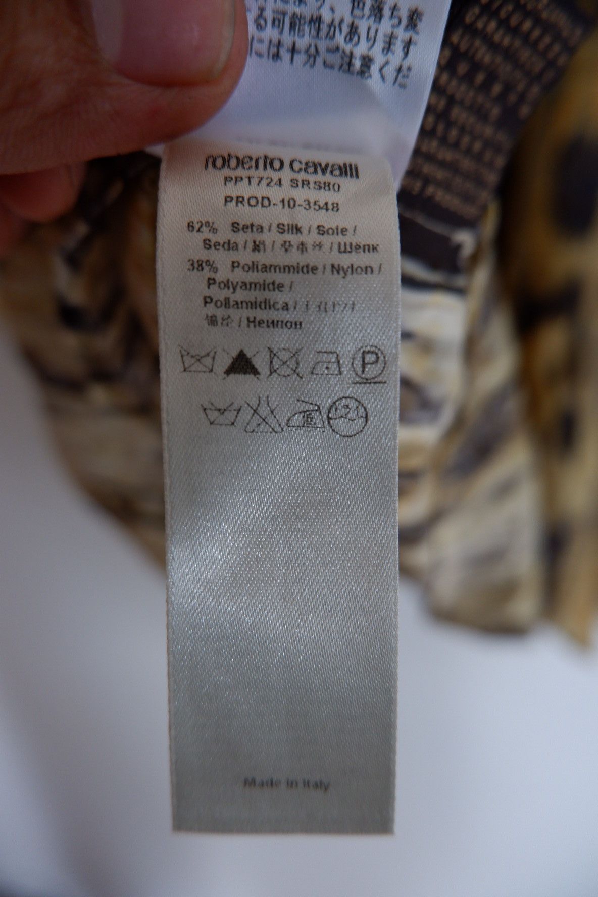 Roberto Cavalli Roberto Cavalli - 2000s Silk Printed Blouse Shirt Size M / US 6-8 / IT 42-44 - 8 Thumbnail