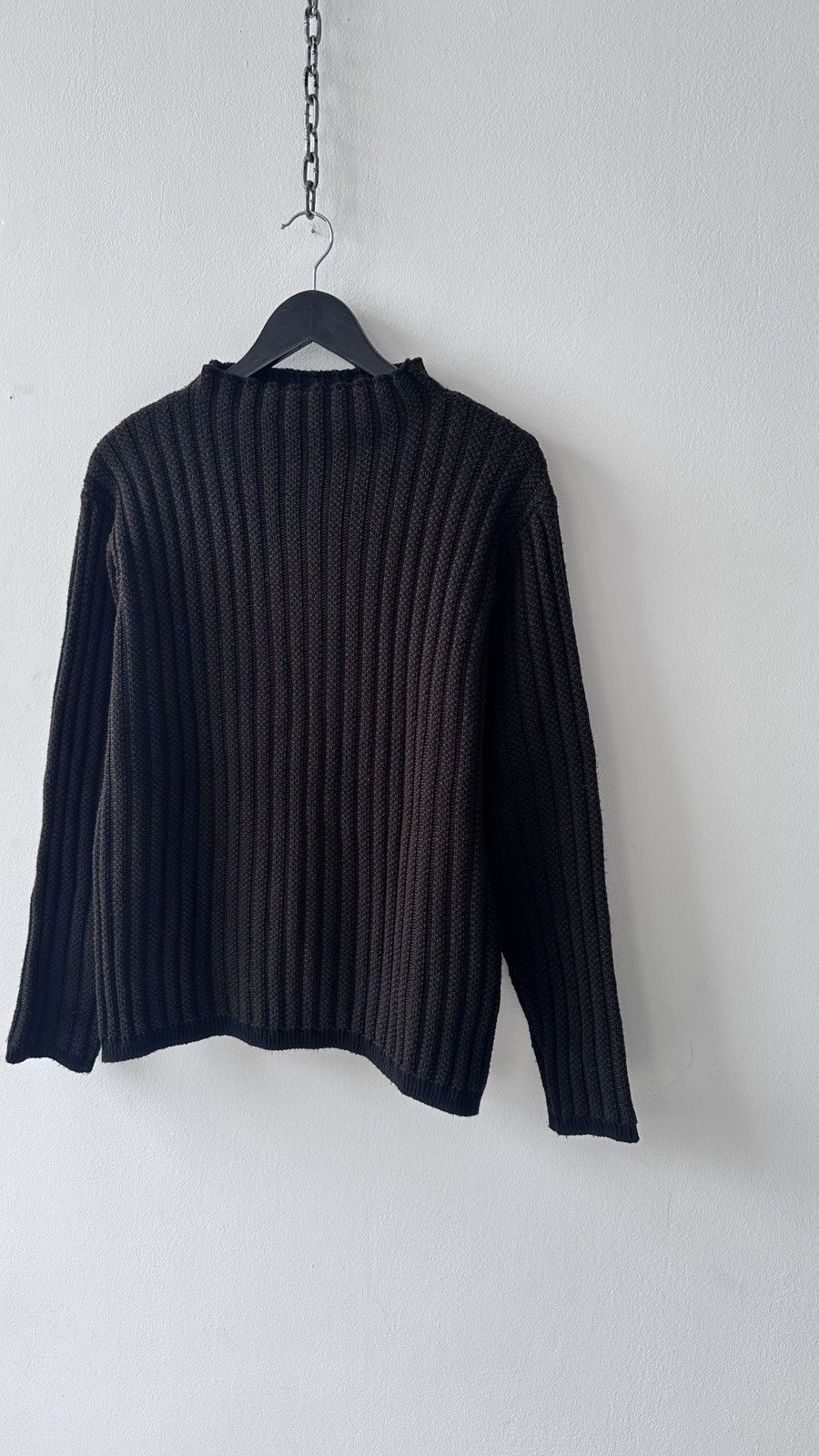 Other Vtg Italian Ribbed Knit Sweater L Brown Wool Blend Gorpcore Size US L / EU 52-54 / 3 - 4 Thumbnail
