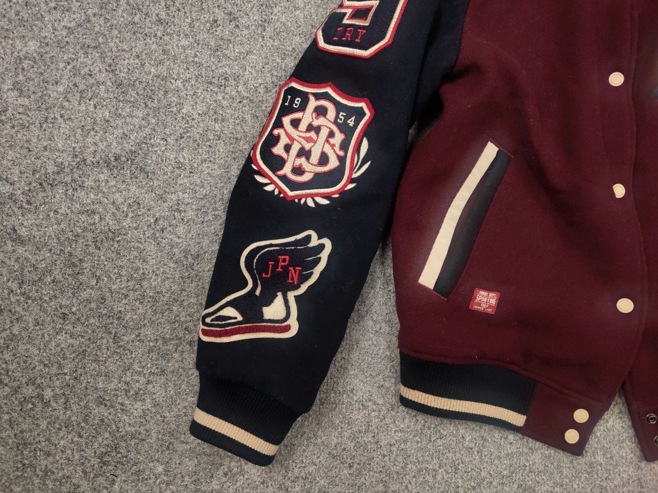 Japanese Brand Superdry Vintage Japan Varsity letterman bomber Wool Jacket Size M / US 6-8 / IT 42-44 - 7 Thumbnail