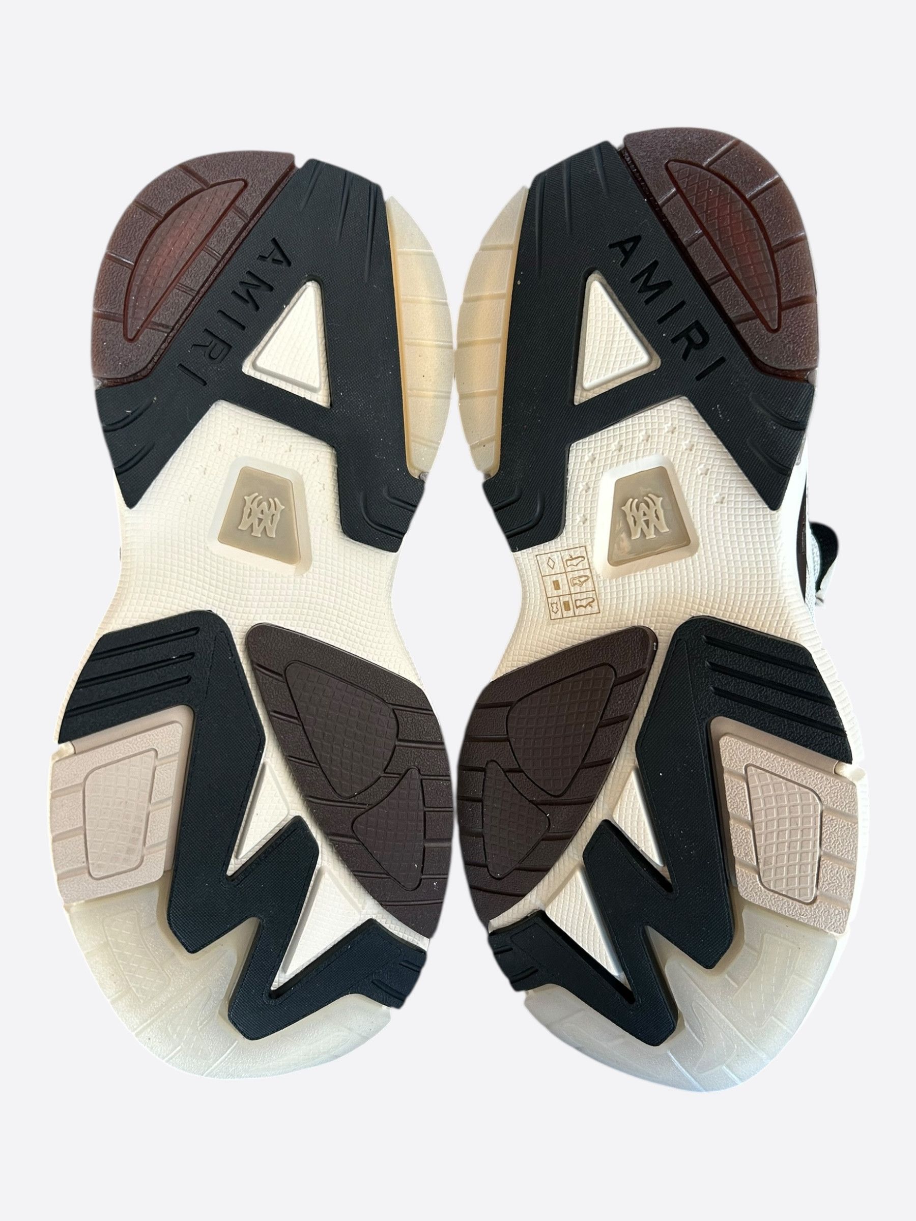 Amiri Amiri White & Brown MA Logo Runners Size US 12 / EU 45 - 7 Thumbnail