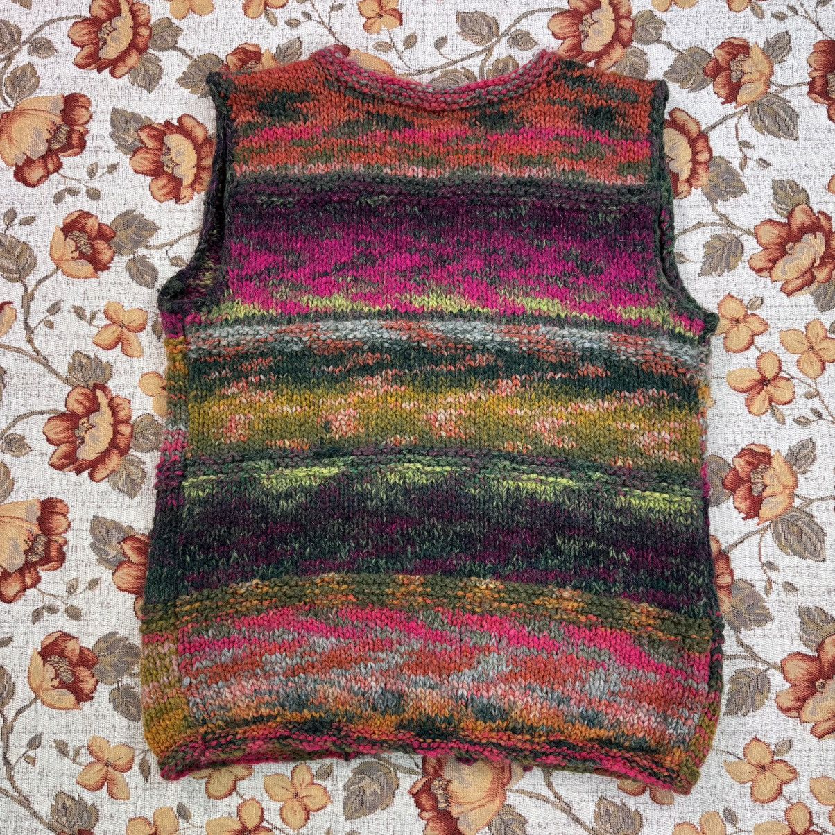 Electric Cottage × Vintage Vintage Handmade Wool Cardigan Vest Fairy Cute Cottage Size M / US 6-8 / IT 42-44 - 6 Thumbnail