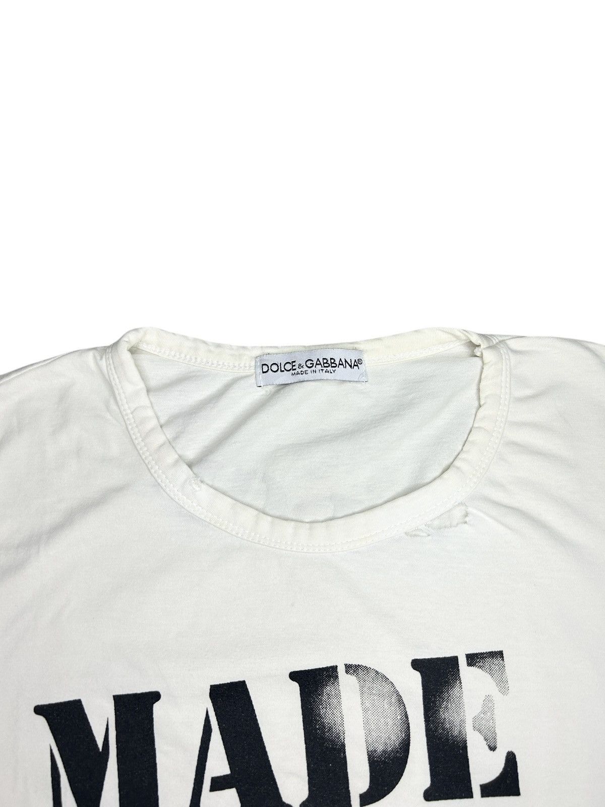 Dolce & Gabbana 00s Stencil T-Shirt Size M / US 6-8 / IT 42-44 - 4 Thumbnail