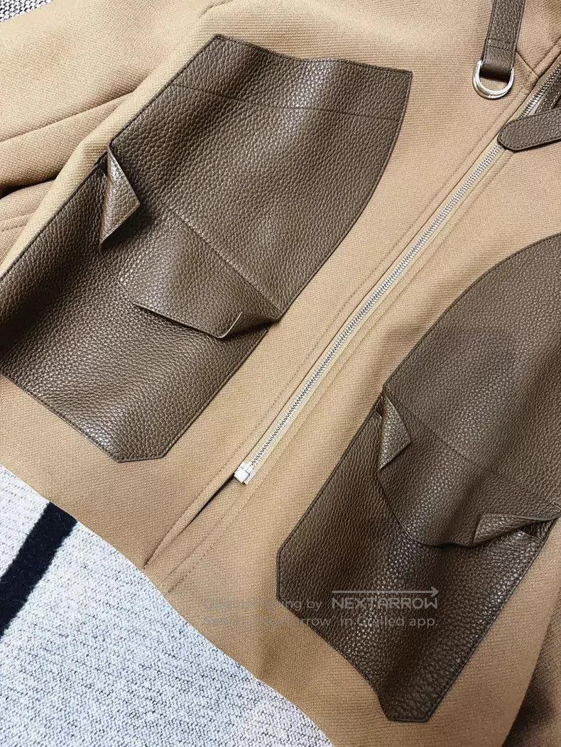 Hermes Hermes Sheepskin Collar Patch Deer Leather Brown Jacket Co Size XS / US 0-2 / IT 36-38 - 5 Thumbnail