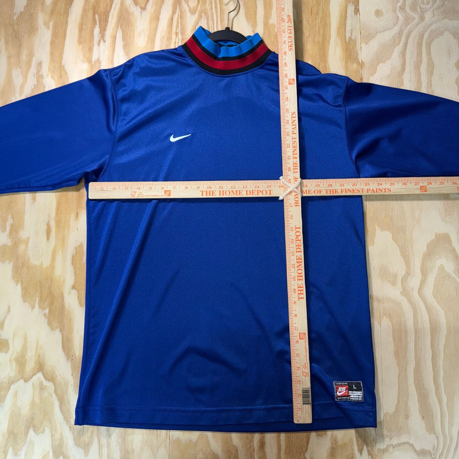 Nike Vintage Y2K Nike embroidered logo 1990s LS warm up jersey Size US L / EU 52-54 / 3 - 4 Thumbnail