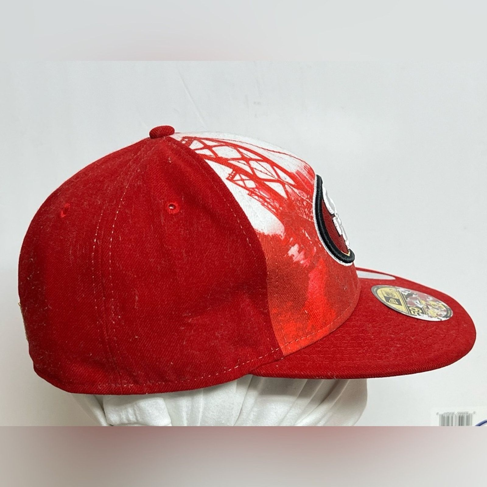 New Era NFL San Francisco 49ers New Era On-Field Hat 7 1/8 Red RARE Size ONE SIZE - 4 Thumbnail
