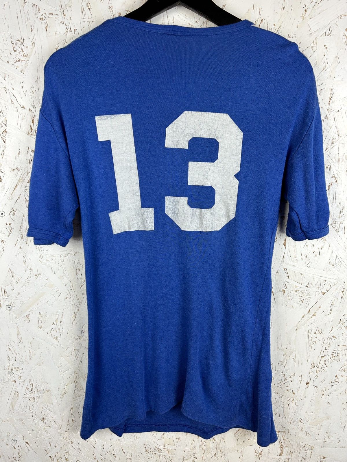 Adidas 70s 80s Adidas Trefoil #13 Single Stitch Blank Jersey Size US L / EU 52-54 / 3 - 5 Thumbnail