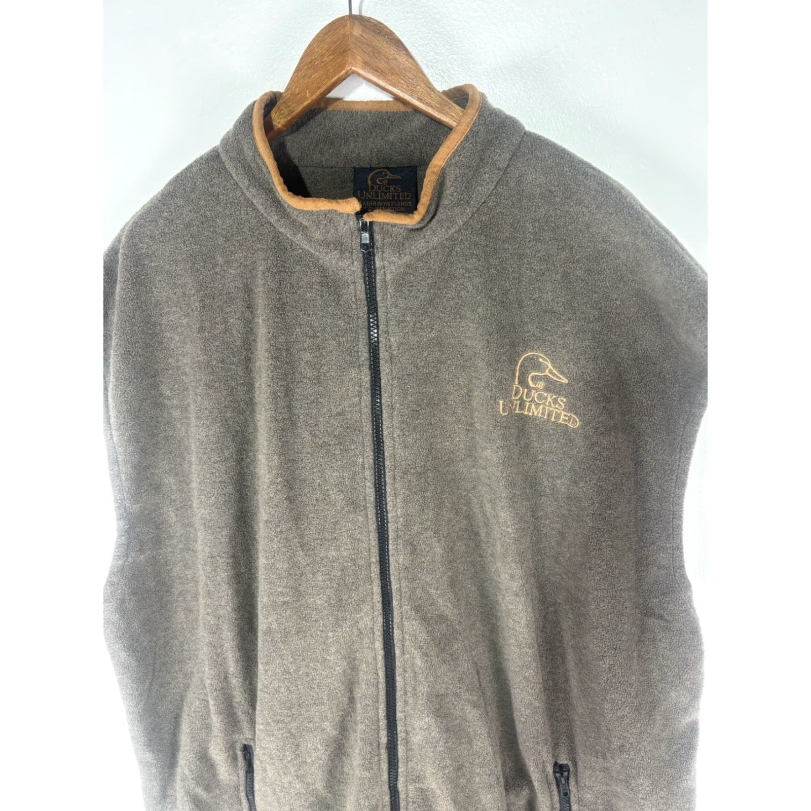 Vintage Ducks Unlimited Brown Full Zip Fleece Vest Mens Size XXXL Size US XXL / EU 58 / 5 - 2 Thumbnail