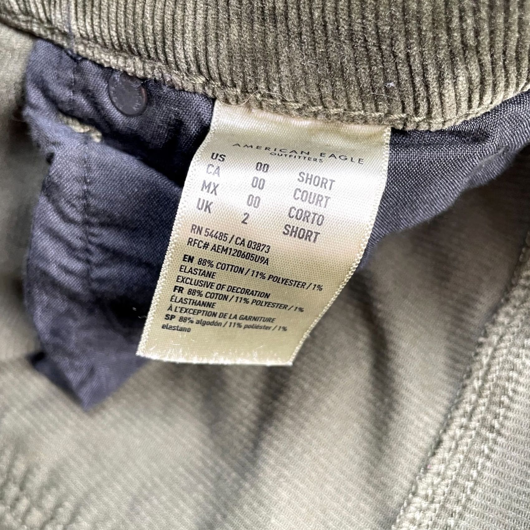 American Eagle Outfitters American Eagle Outfitters Green Corduroy Pants Womens 00 Flared Leg Cotton Logo Size 26" / US 2 / IT 38 - 4 Thumbnail