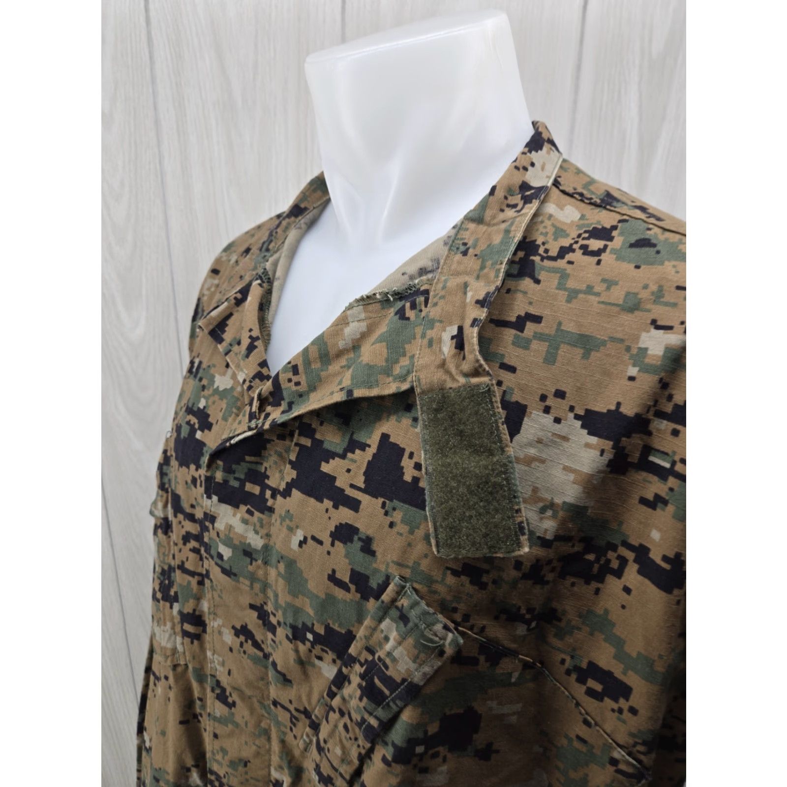 Vintage Prestige Tactical Wear Military Jacket Mens XL Green Camo Digital Woodland Military Shirt Style Full Zip Size US XL / EU 56 / 4 - 6 Thumbnail