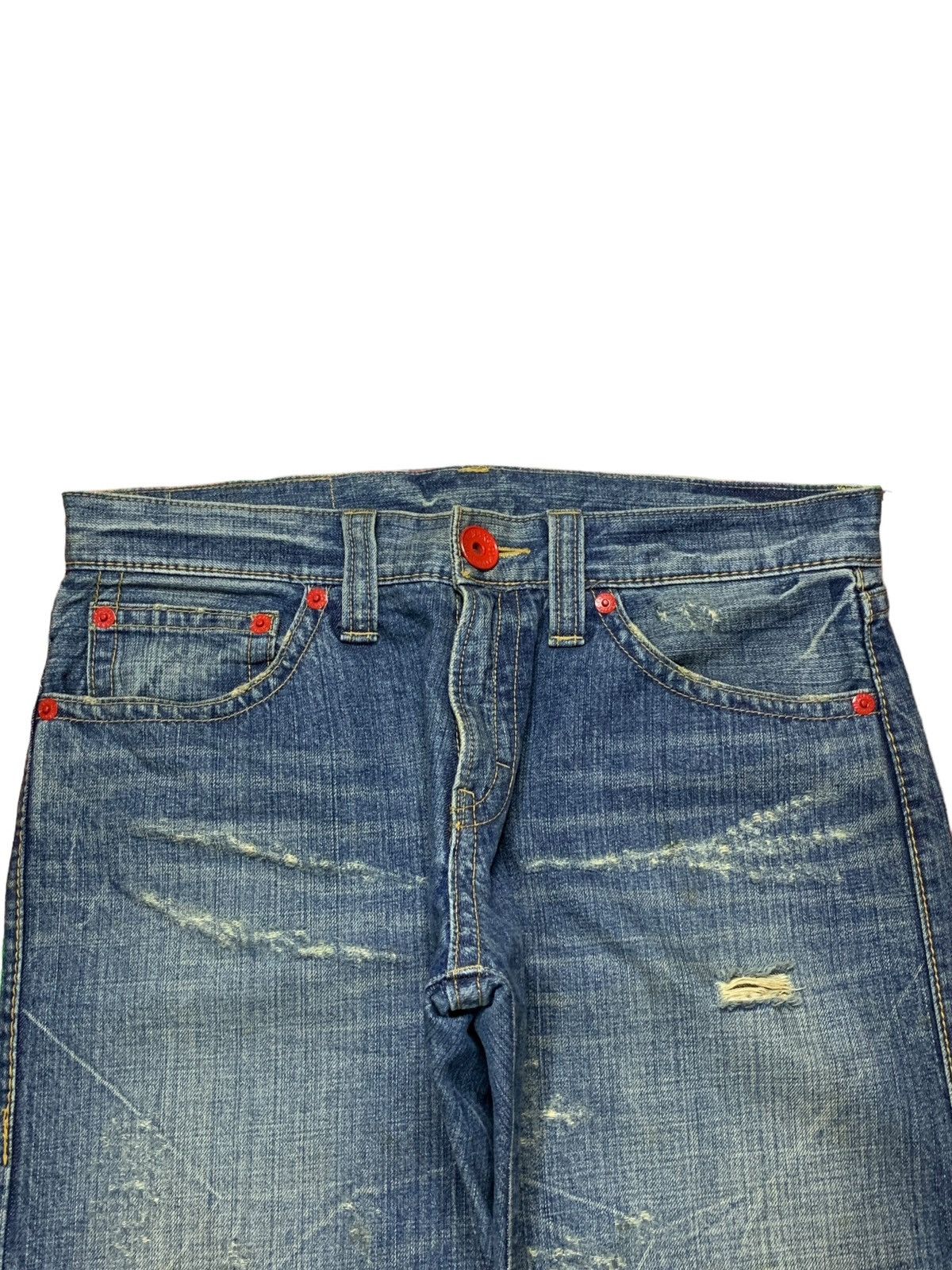 Japanese Brand Vintage Japanese Brand Mud Wash Distressed Baggy Jeans Size US 35 - 4 Thumbnail
