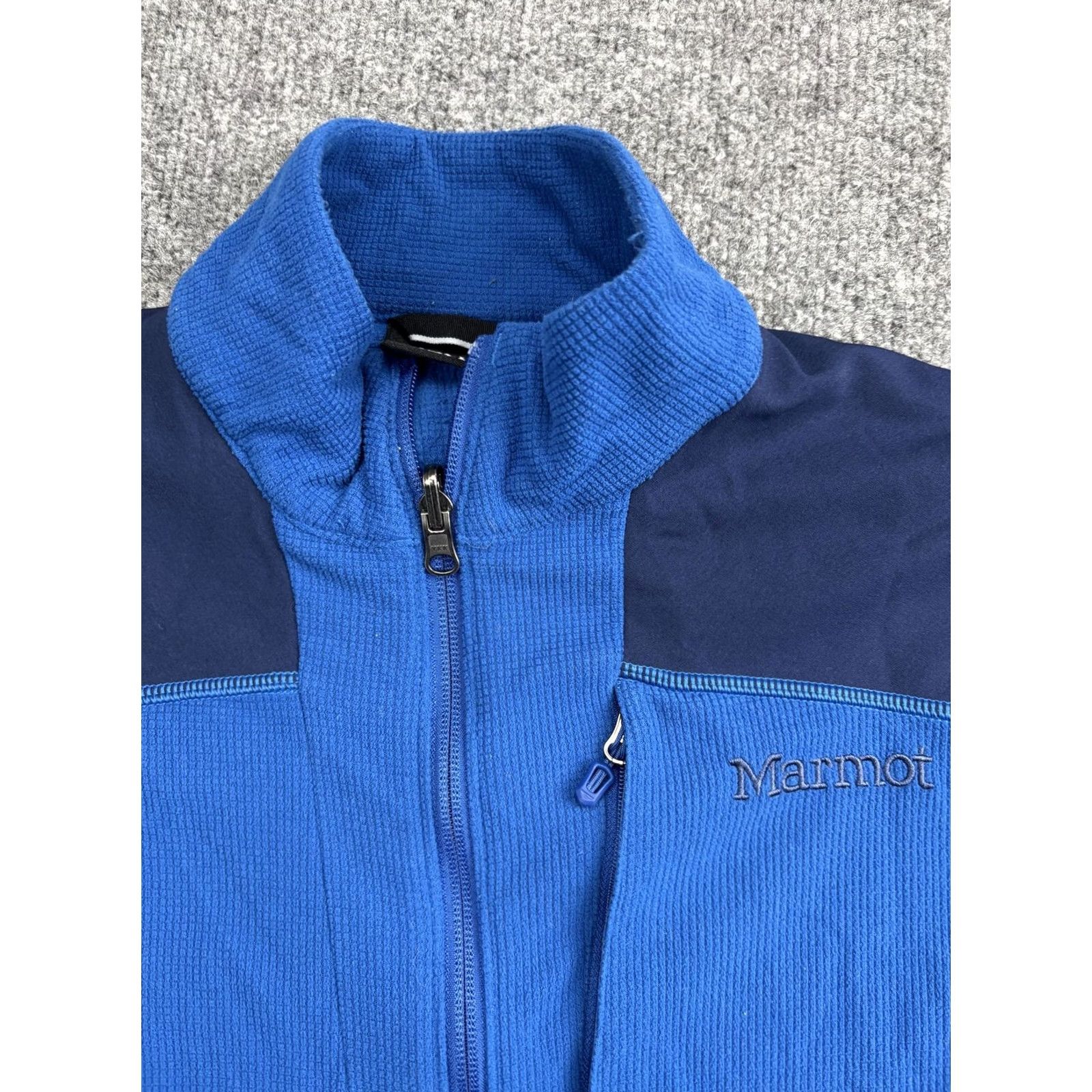Marmot Marmot Fleece Jacket Mens Small Blue Polartec Grid Full Zip Hiking Outdoor Size US S / EU 44-46 / 1 - 2 Thumbnail