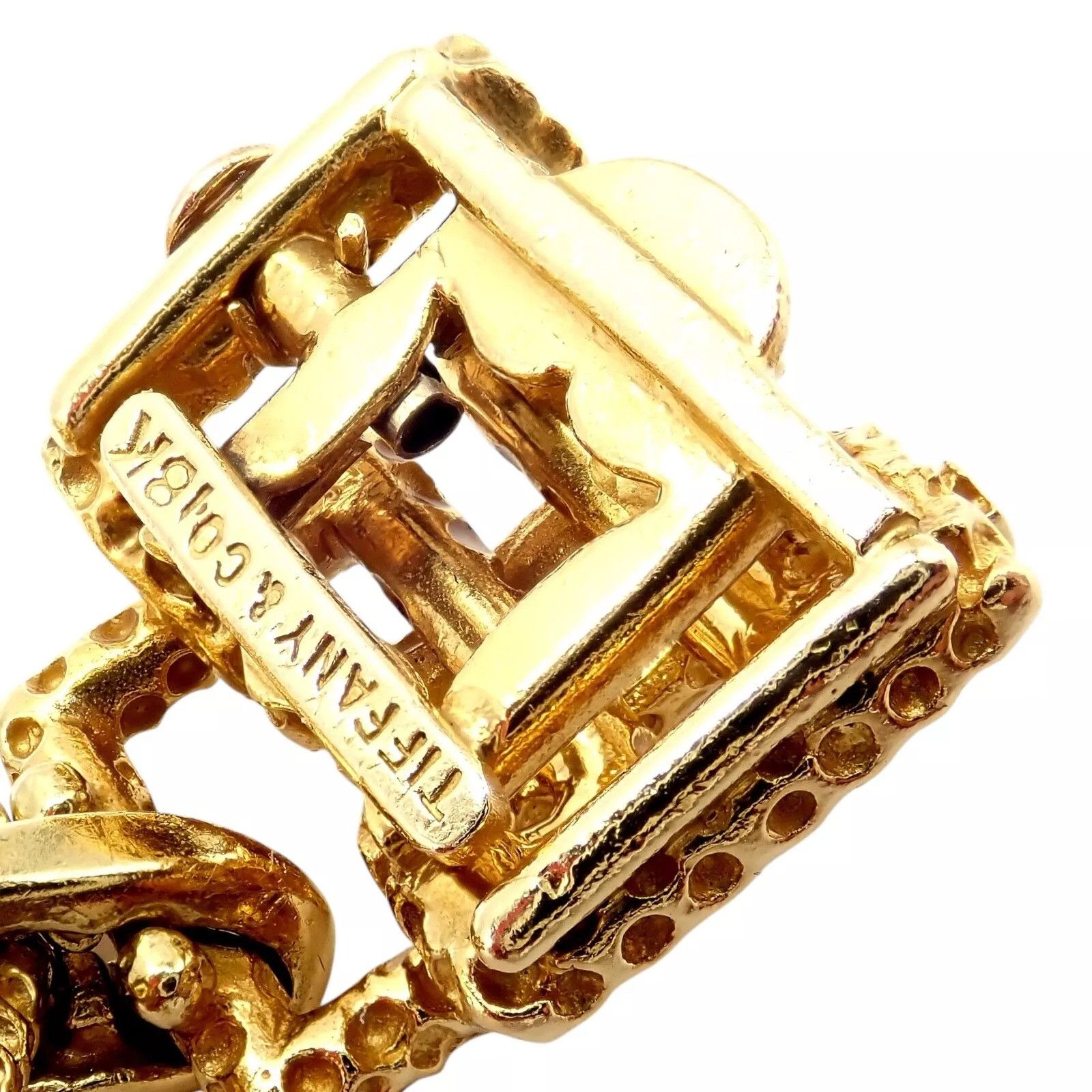 Tiffany & Co. Tiffany & Co France 18k Yellow Gold Diamond Emerald Bracelet Size ONE SIZE - 4 Thumbnail