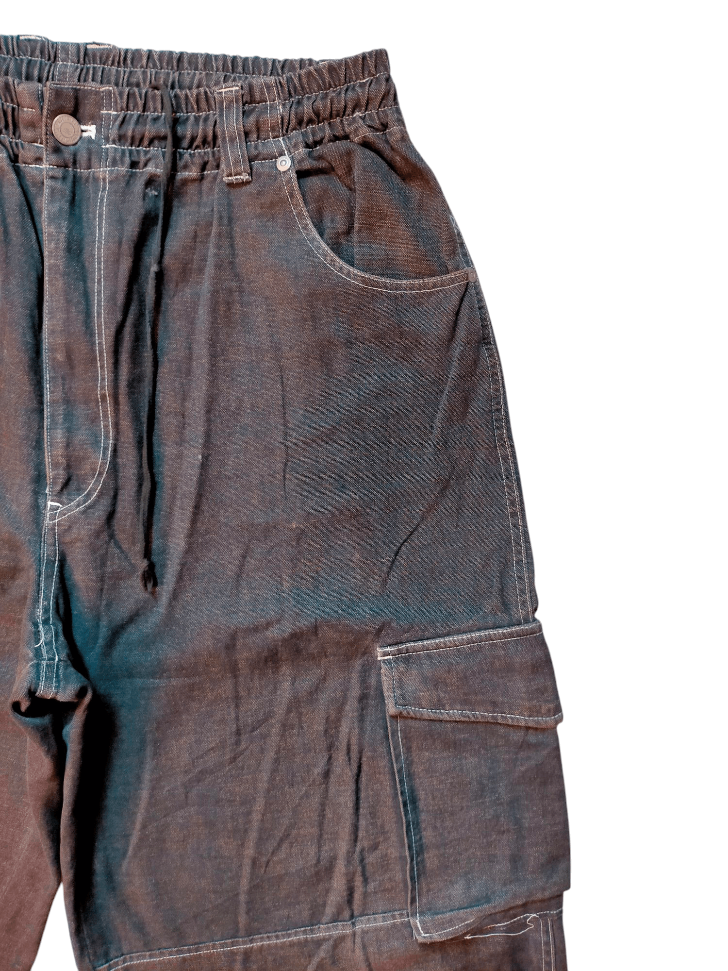 JNCO × Japanese Brand Raton Laveur Wide Leg Baggy Cargo Embroidered Black Jeans Size US 32 / EU 48 - 5 Thumbnail