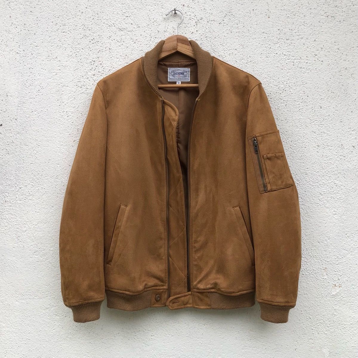 Denime DENIME Men’s Suede Ma-1 Bomber Jacket Size US M / EU 48-50 / 2 - 10 Thumbnail