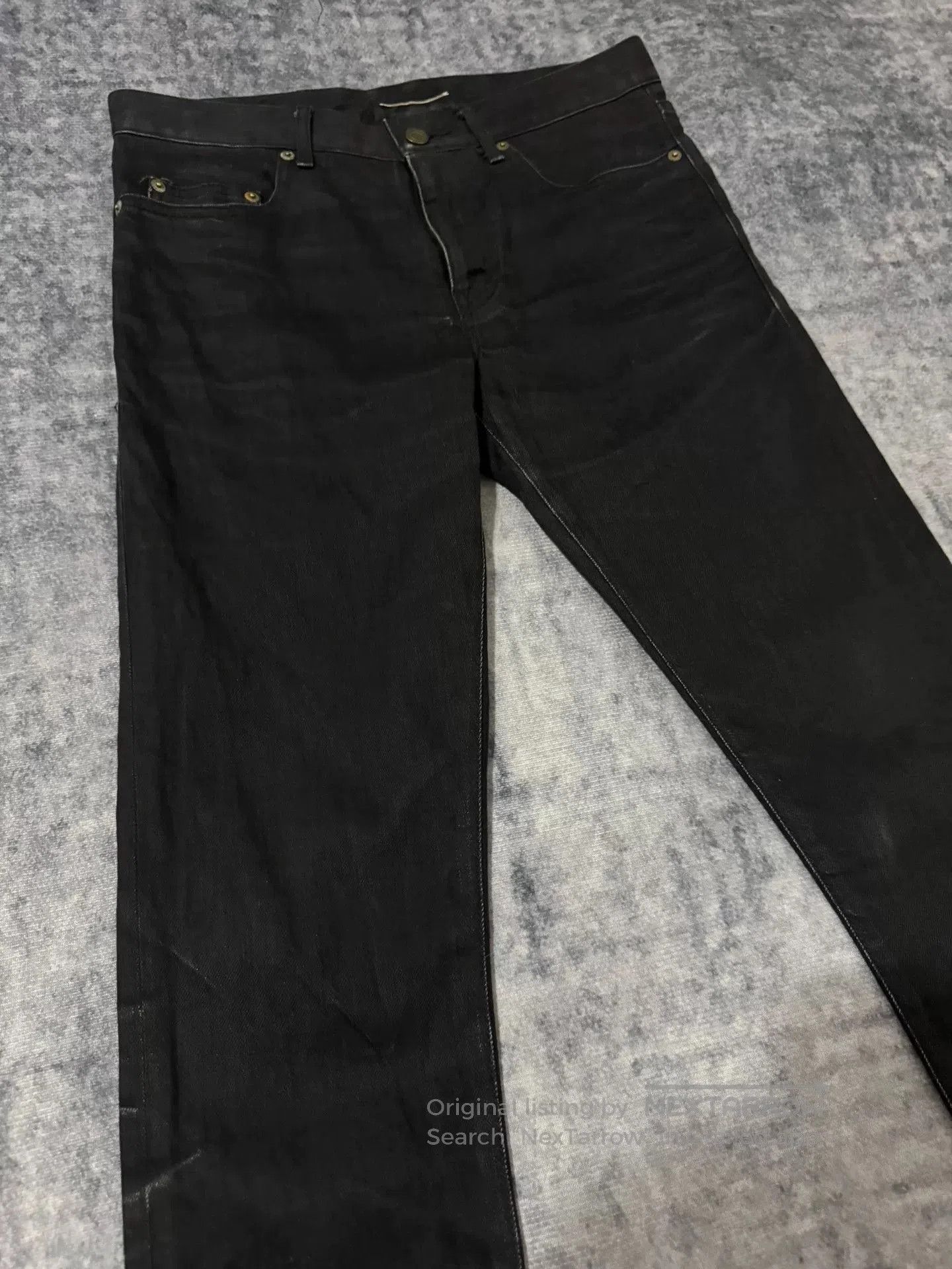 Saint Laurent Paris Saint Laurent Distressed Black Jeans. Size US 30 / EU 46 - 2 Thumbnail