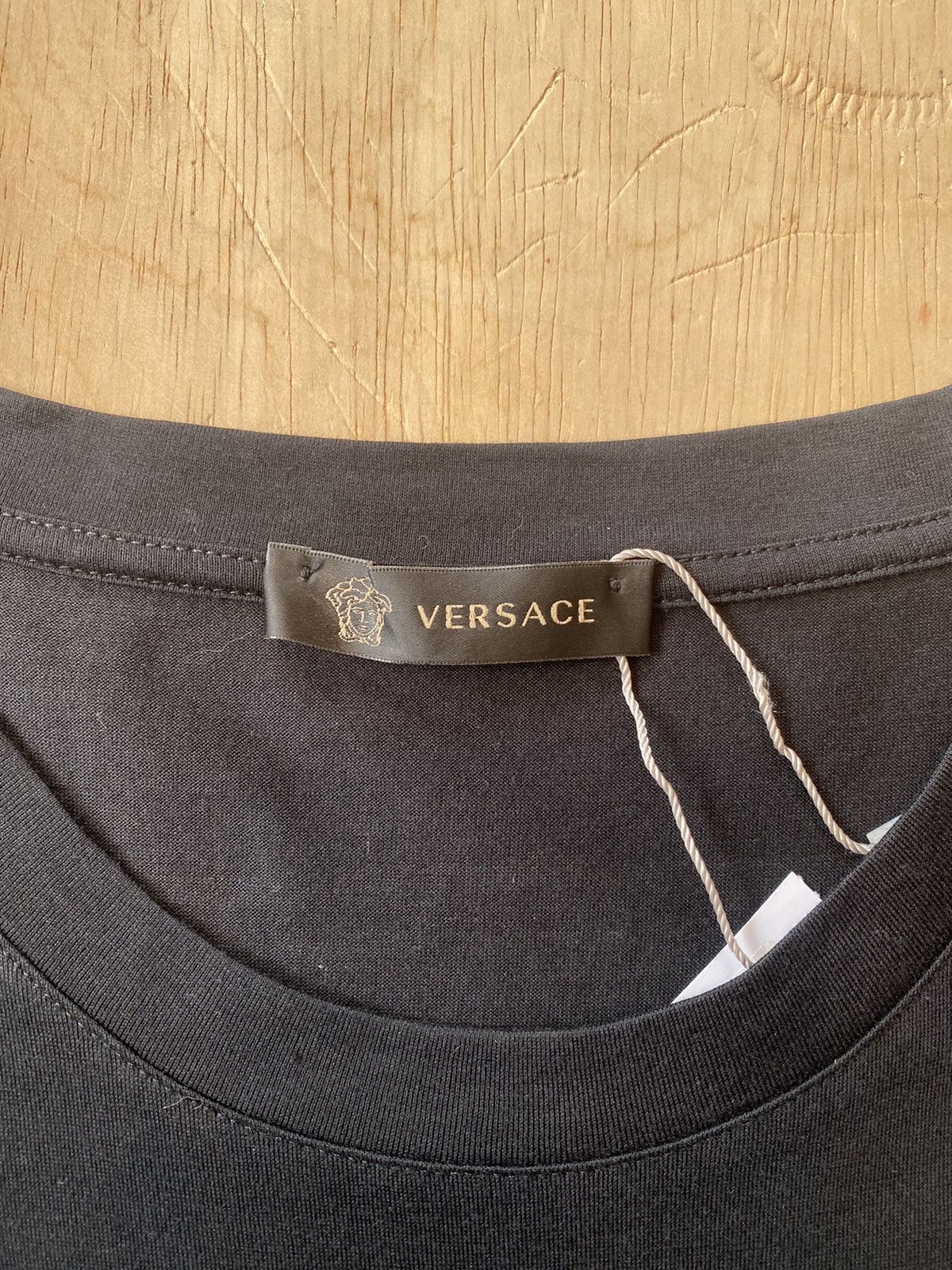 Versace Versace Black Tee with Gold Rain-Stone Size M Size US M / EU 48-50 / 2 - 5 Thumbnail