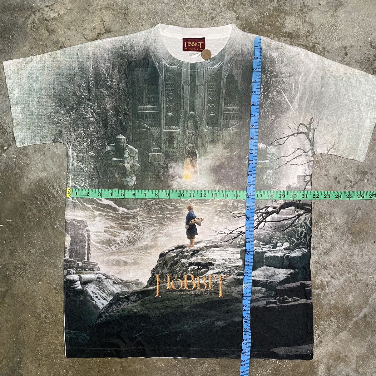 Vintage Vintage The Hobbit The Desolation of Smaug Overprint Tee Size US L / EU 52-54 / 3 - 12 Thumbnail
