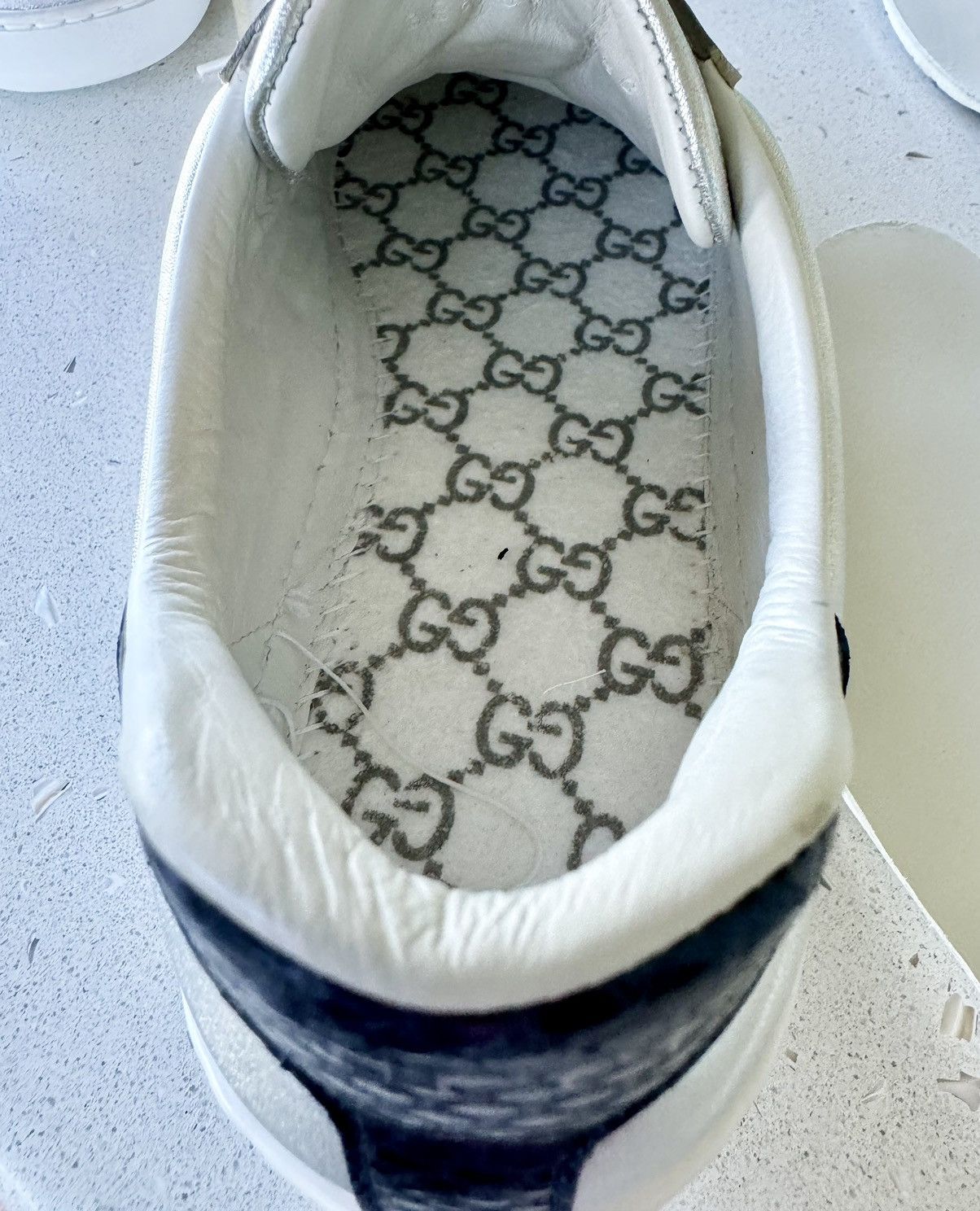 Gucci Ace Metallic Leather Low-Top Sneaker Size US 7.5 / EU 40-41 - 9 Thumbnail