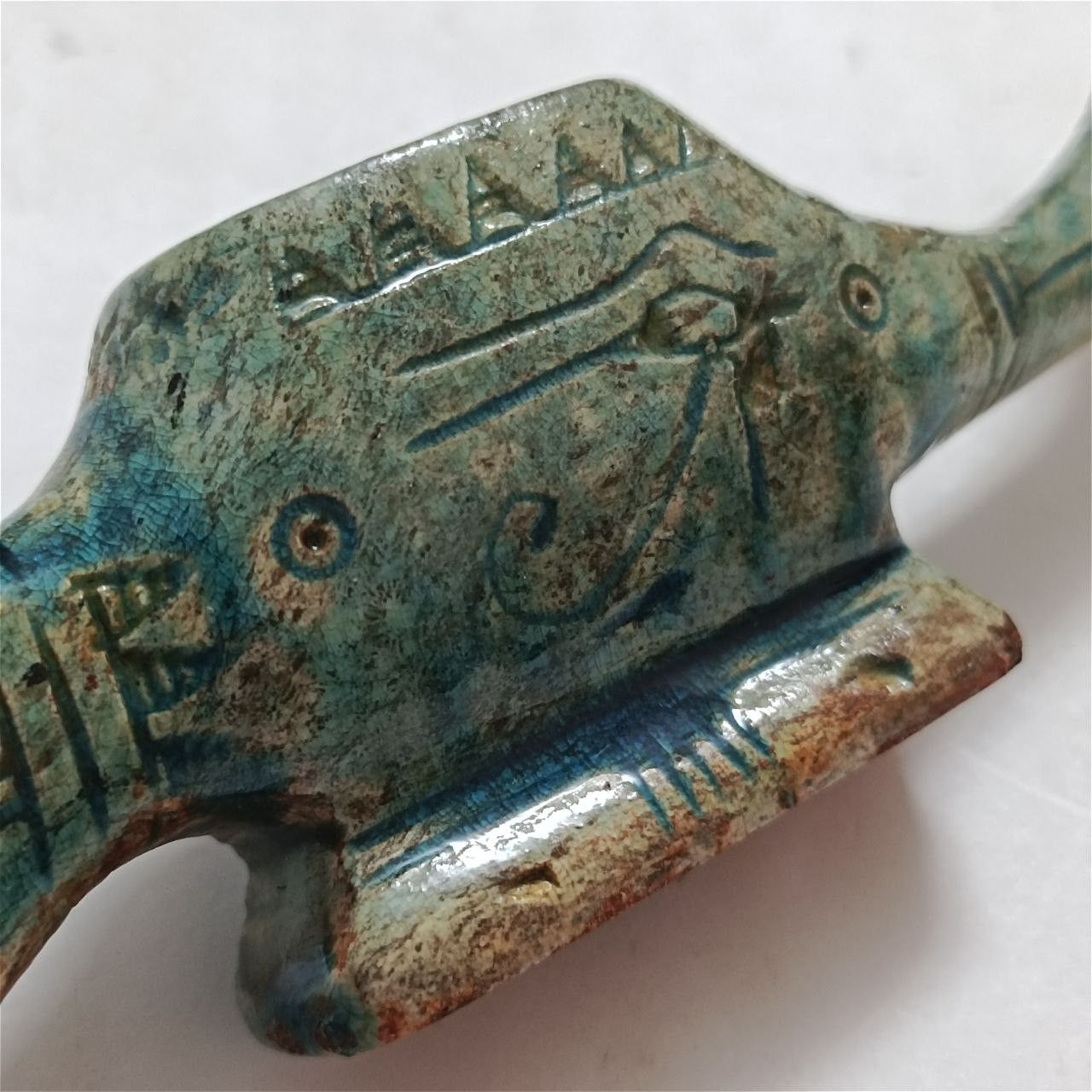 Handmade Hammer stone oil lamp in ancient Egyptian style Size ONE SIZE - 4 Thumbnail