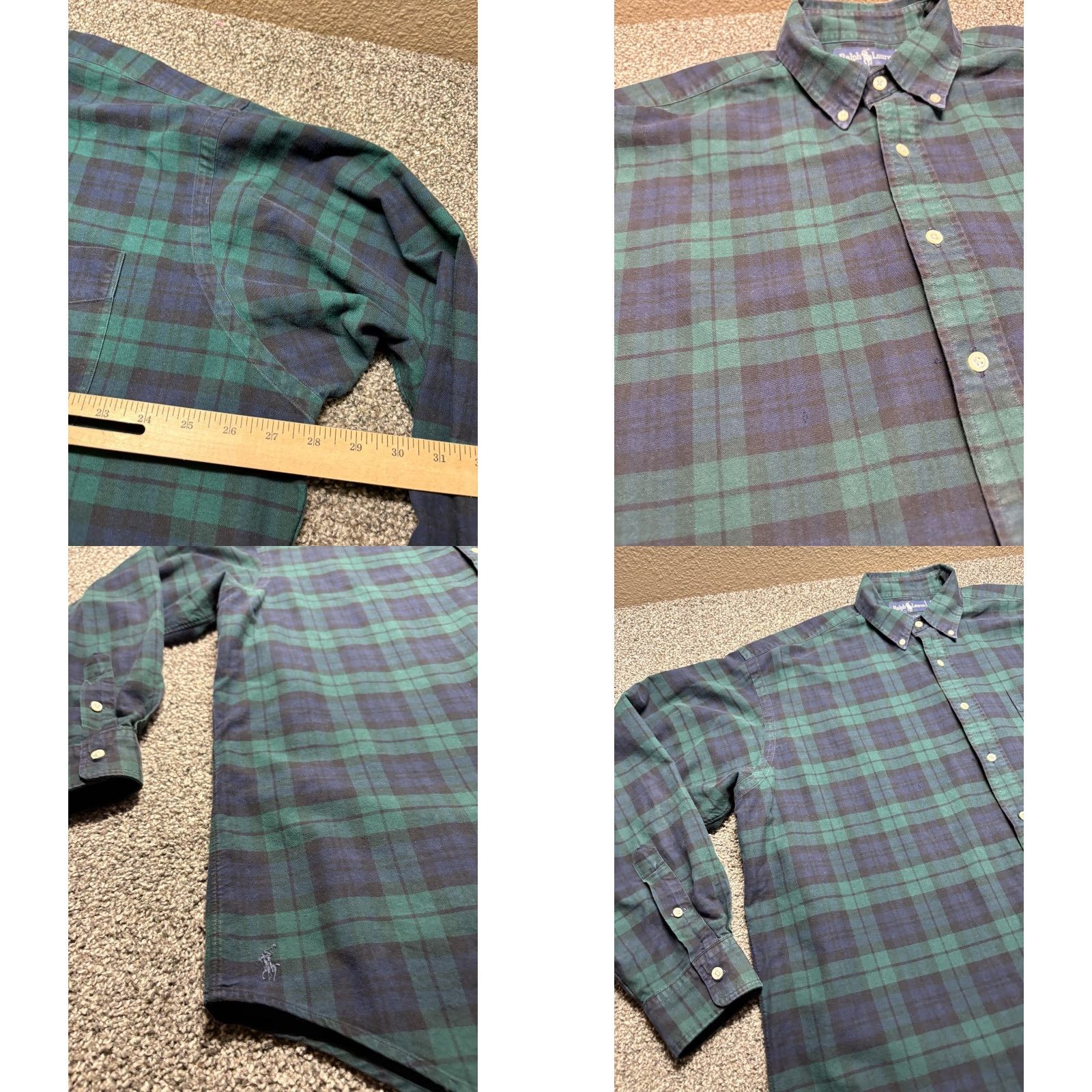 Ralph Lauren Ralph Lauren The Big Oxford Shirt Mens L Blackwatch Plaid Button-Up Shirt Size US L / EU 52-54 / 3 - 8 Thumbnail