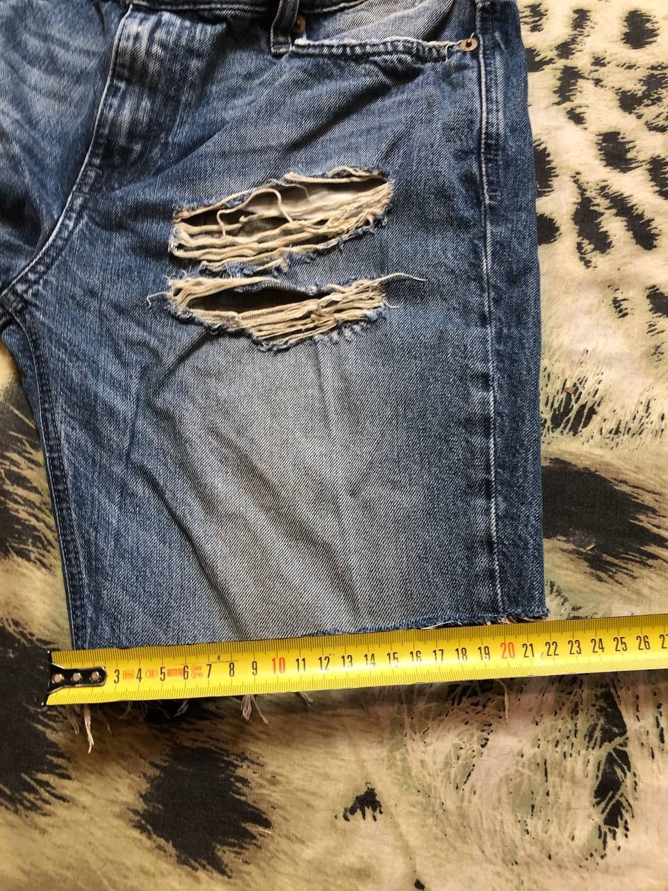 Diesel Jean Shorts Denim Distressed Hip Hop Grunge Jorts Y2K Size 29" - 18 Thumbnail
