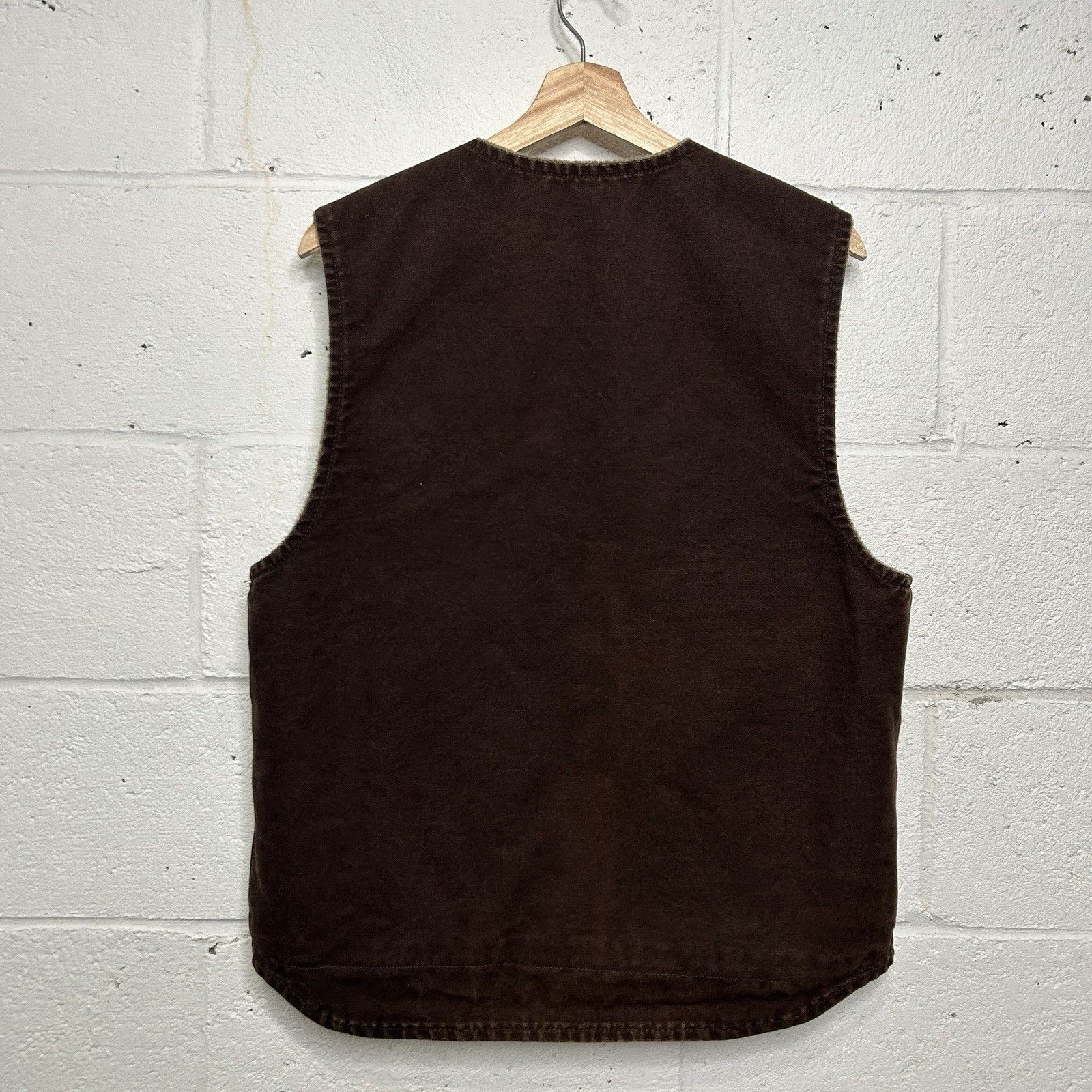 Vintage Carhartt Sherpa-Lined Rugged Vest “Dark Brown” V26