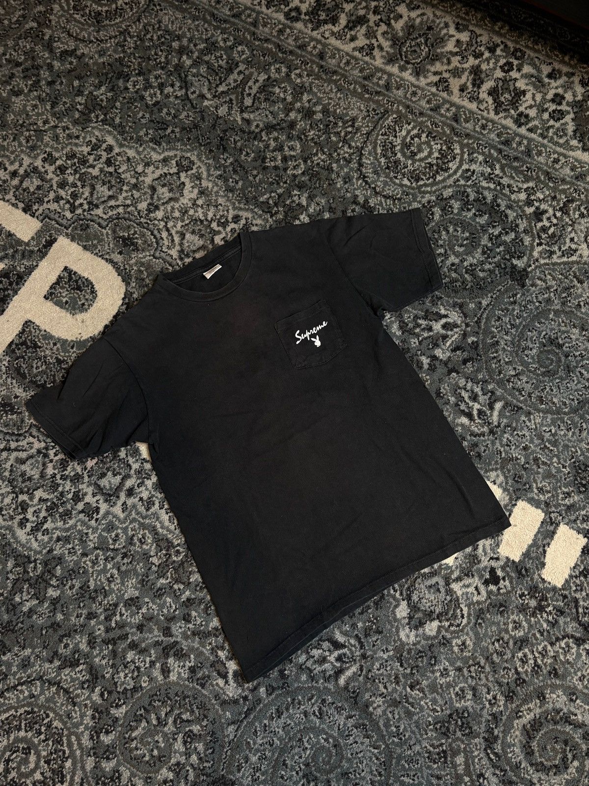 Playboy Vintage 1990s Playboy I Read the Articles Tee large black
