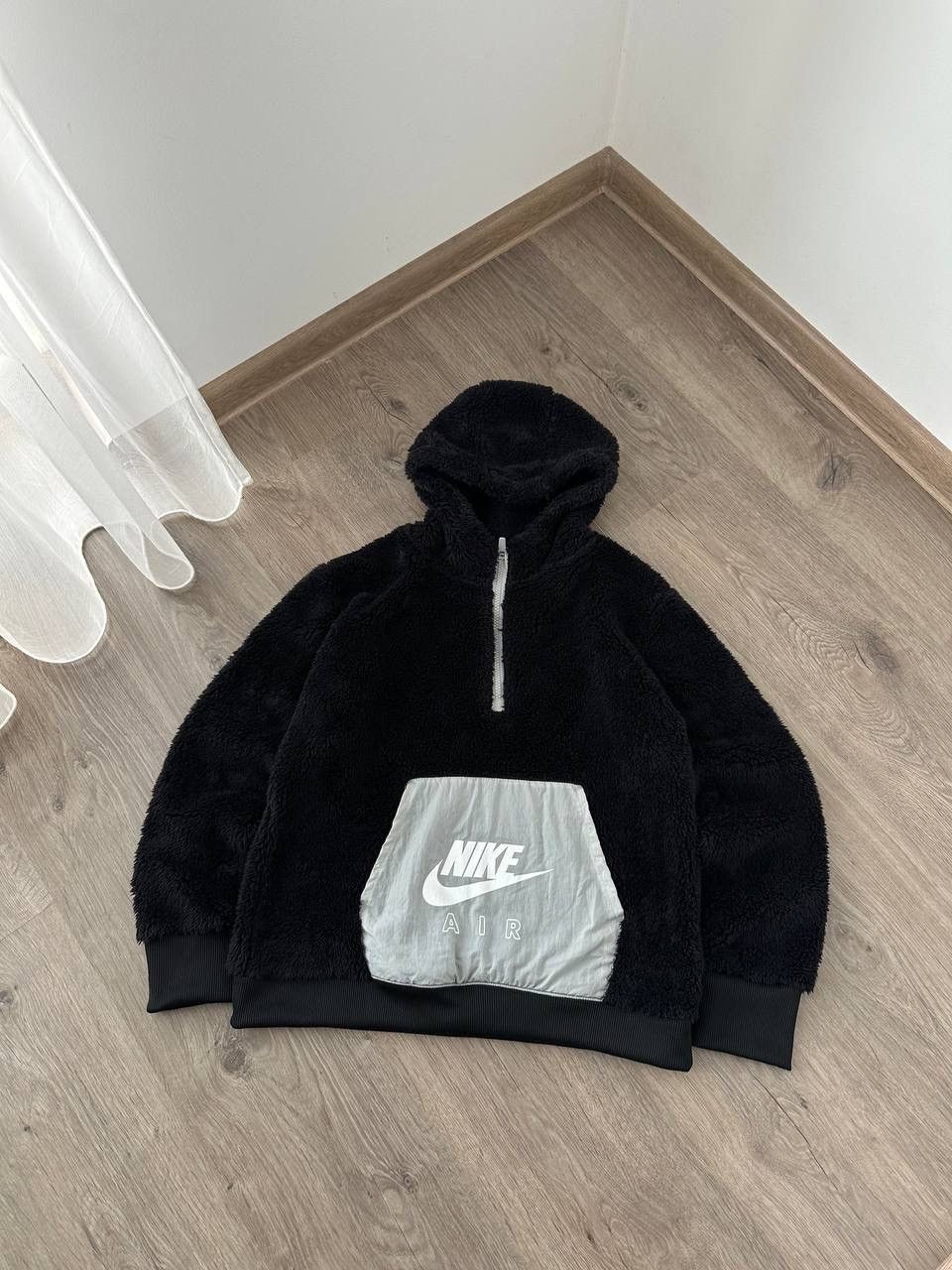 Nike × Nike ACG × Vintage Vintage Nike Sherpa Black Ninja Fleece Hoodie Size M / US 6-8 / IT 42-44 - 2 Thumbnail
