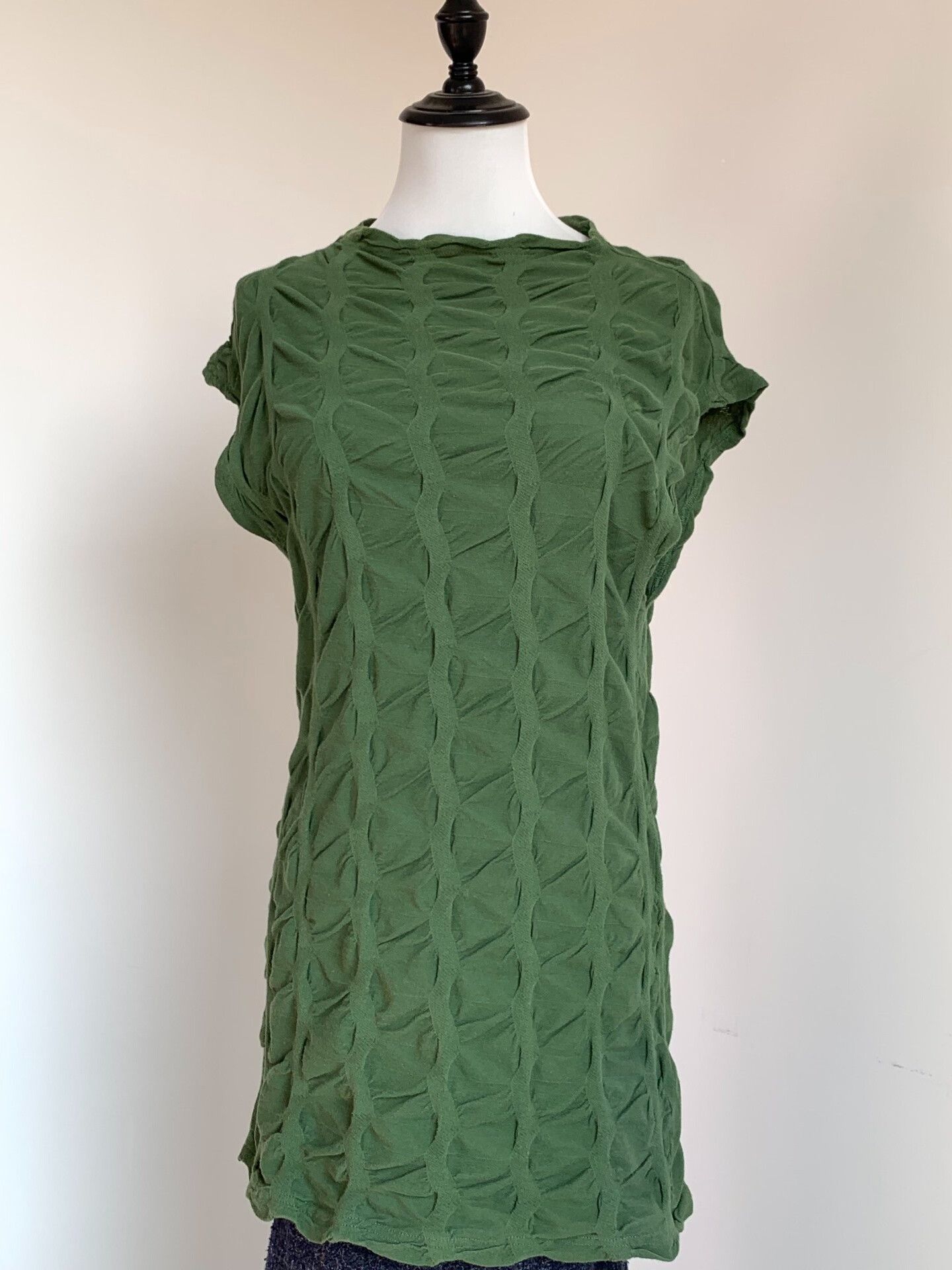 Issey Miyake Issey Miyake Green Top with Unique Texture Size M / US 6-8 / IT 42-44 - 1 Thumbnail