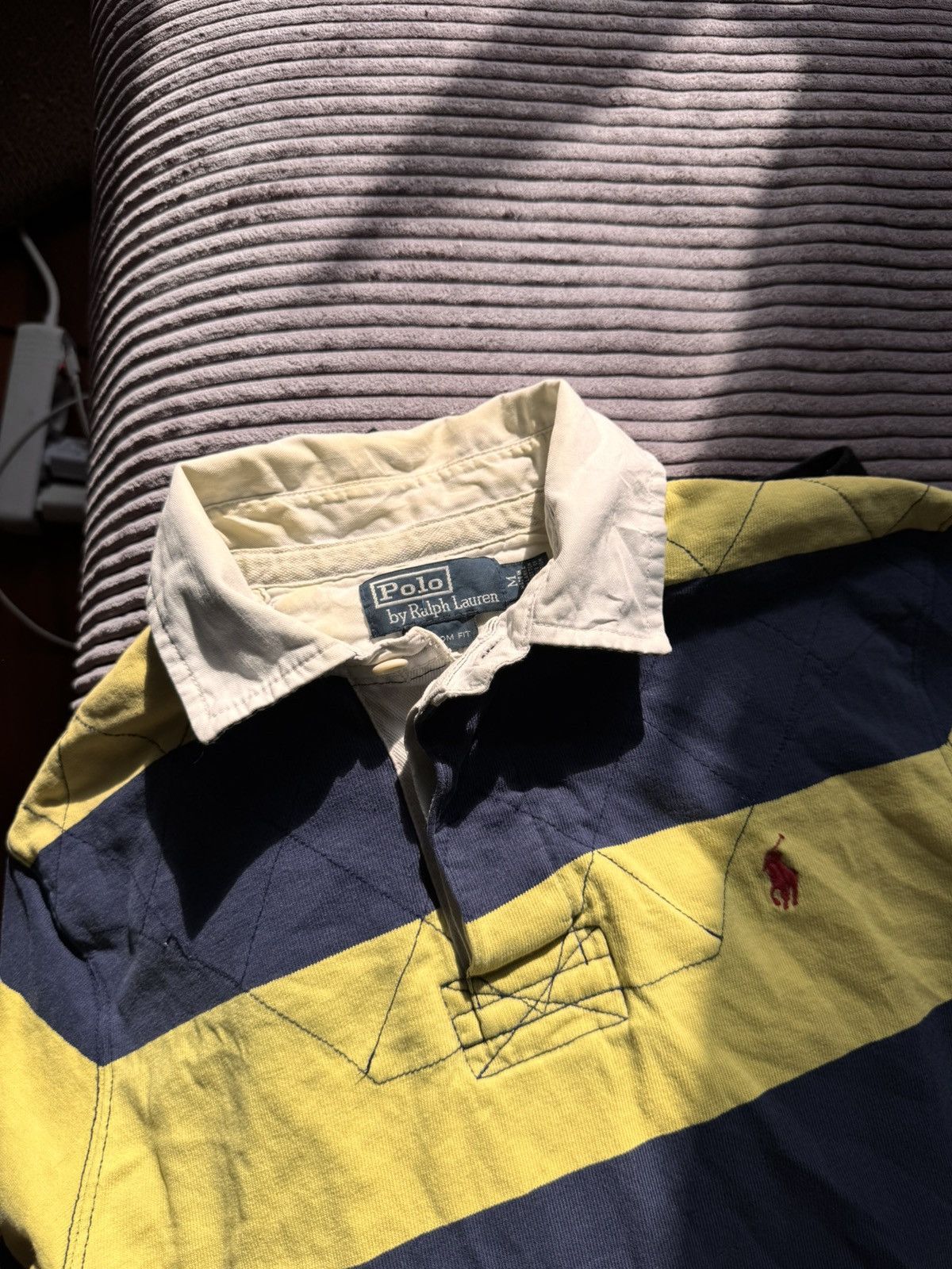 Polo Ralph Lauren Vintage Rugby Yellow Long Sleeve Polo Ralph Lauren PRL Size US M / EU 48-50 / 2 - 12 Thumbnail