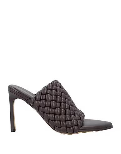 Bottega Veneta o1mle0325 Intrecciato Curve Heeled Sandals in Brown Size US 6.5 / IT 36.5 - 1 Thumbnail
