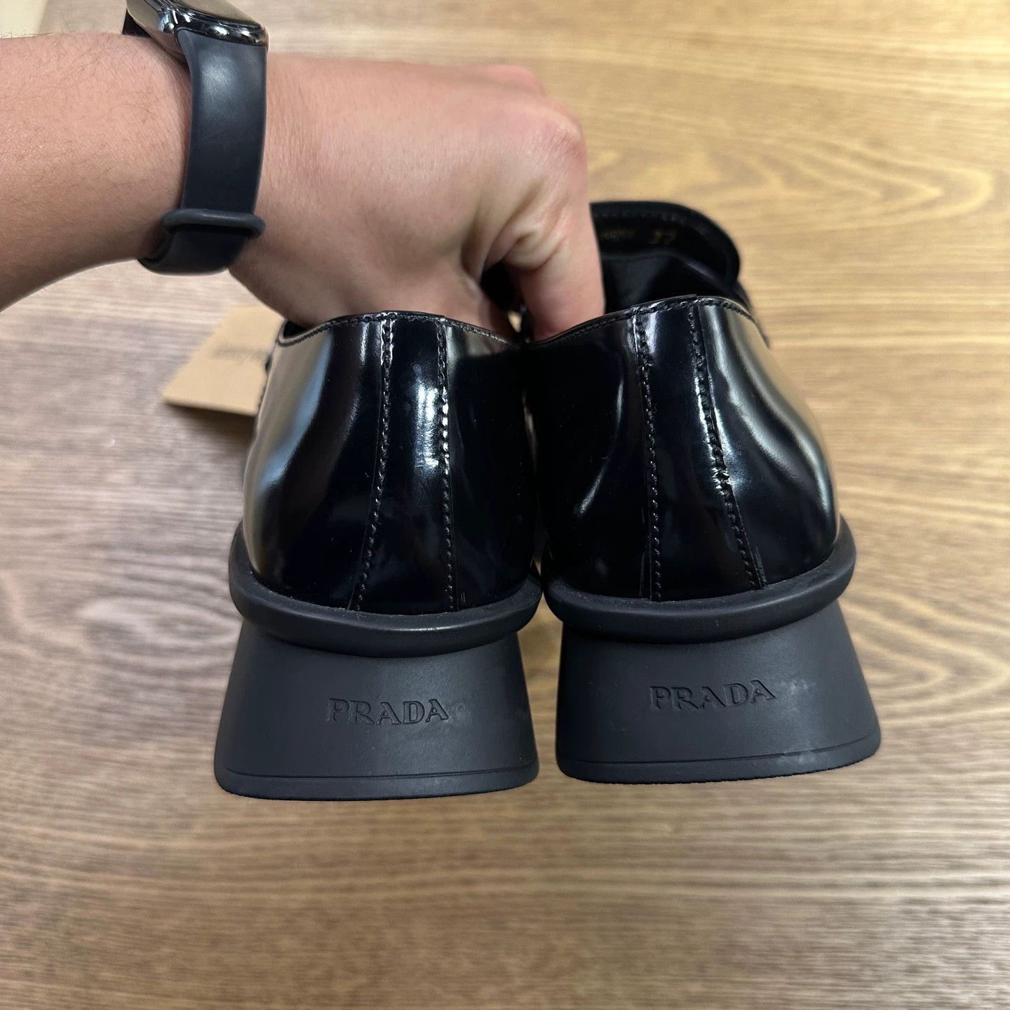 Prada Prada feb505 25 New Square Toe Block Heel Loafer 37 Size US 6.5 / IT 36.5 - 5 Thumbnail