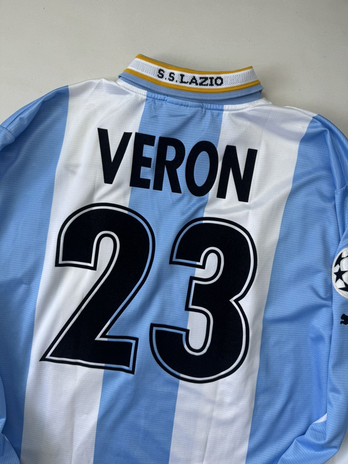 Puma Lazio 99/00 European Home Jersey Original Long Sleeve Veron Size US XL / EU 56 / 4 - 6 Thumbnail