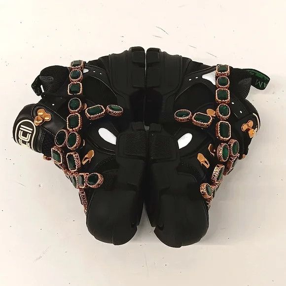 Gucci GUCCI Women's 'Black' Flashtreks w/ Crystals - EU36/US6 Size US 6 / IT 36 - 5 Thumbnail