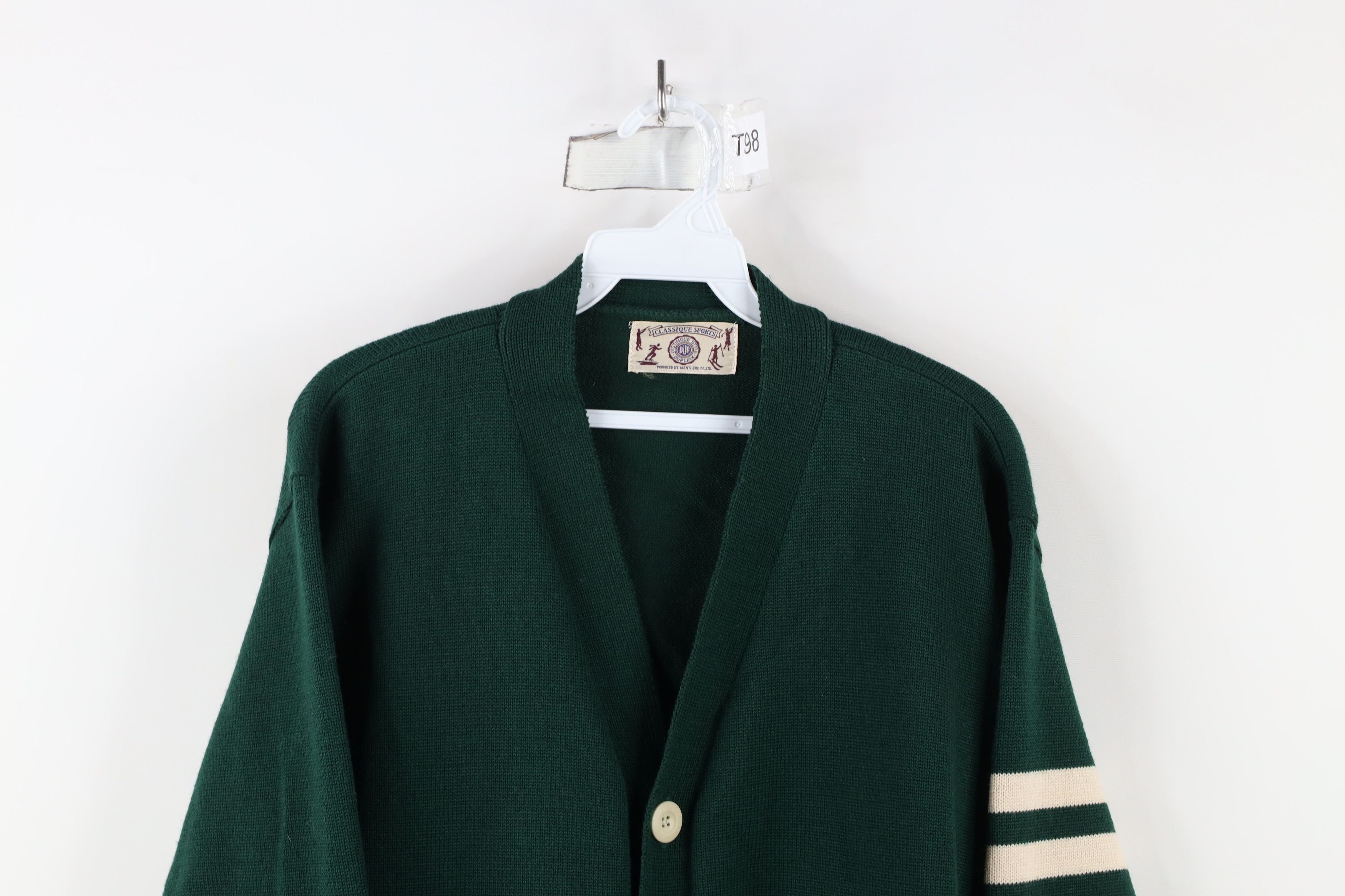 Vintage Vintage 90s Streetwear Varsity Letterman Cardigan Sweater Size US L / EU 52-54 / 3 - 2 Thumbnail