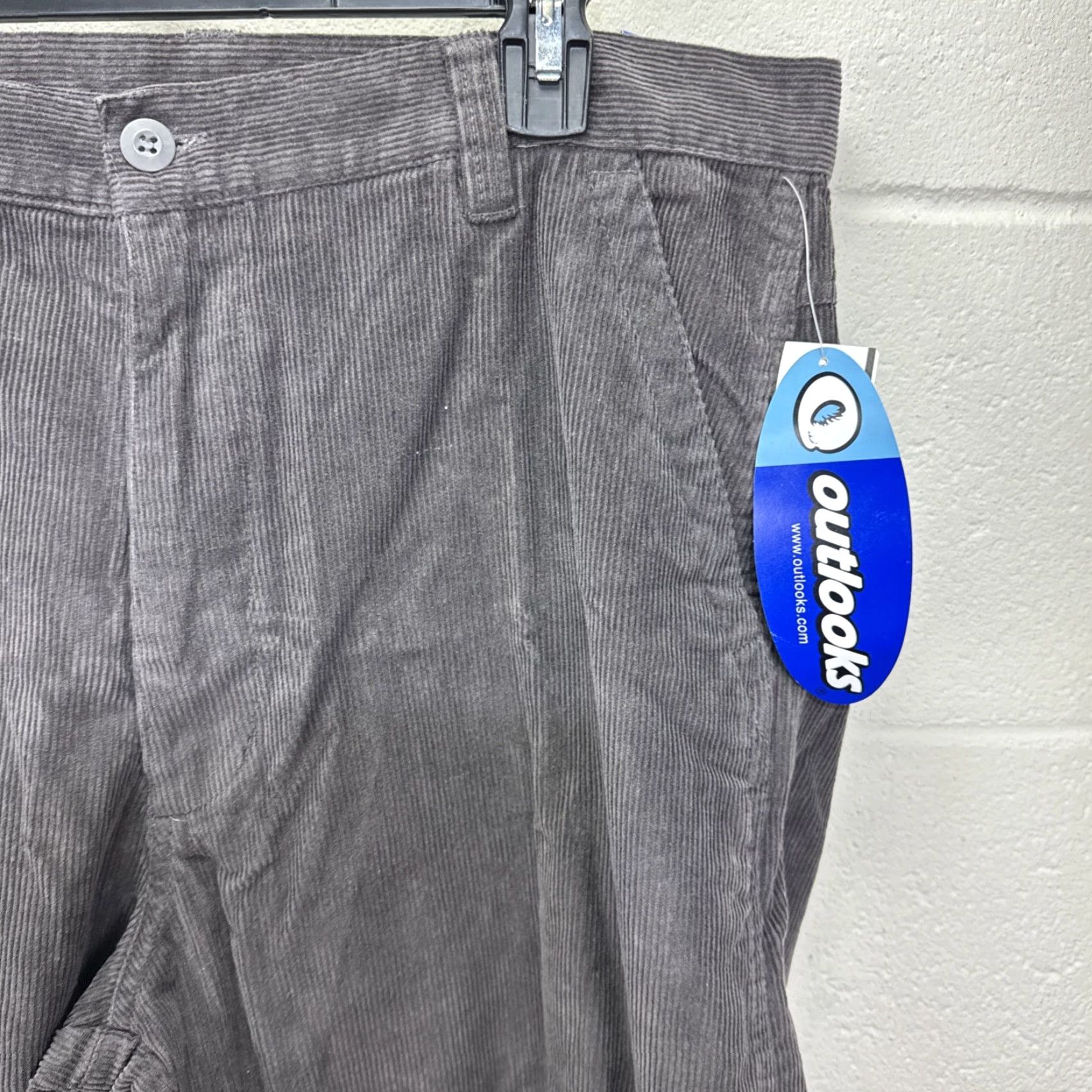 Vintage VINTAGE Outlooks Corduroy Pants Men 34 Regular Gray 90s Retro Grunge Hip Hop Casual Size US 34 / EU 50 - 3 Thumbnail