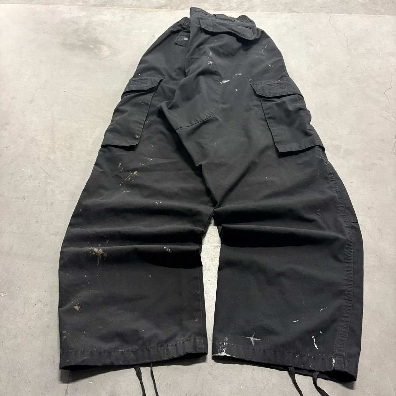 Vintage Crazy Vintage Y2K/2000s Baggy Paint Splatter LAPG Black Streetwear Style Cargo Pants! Size US 38 / EU 54 - 6 Thumbnail