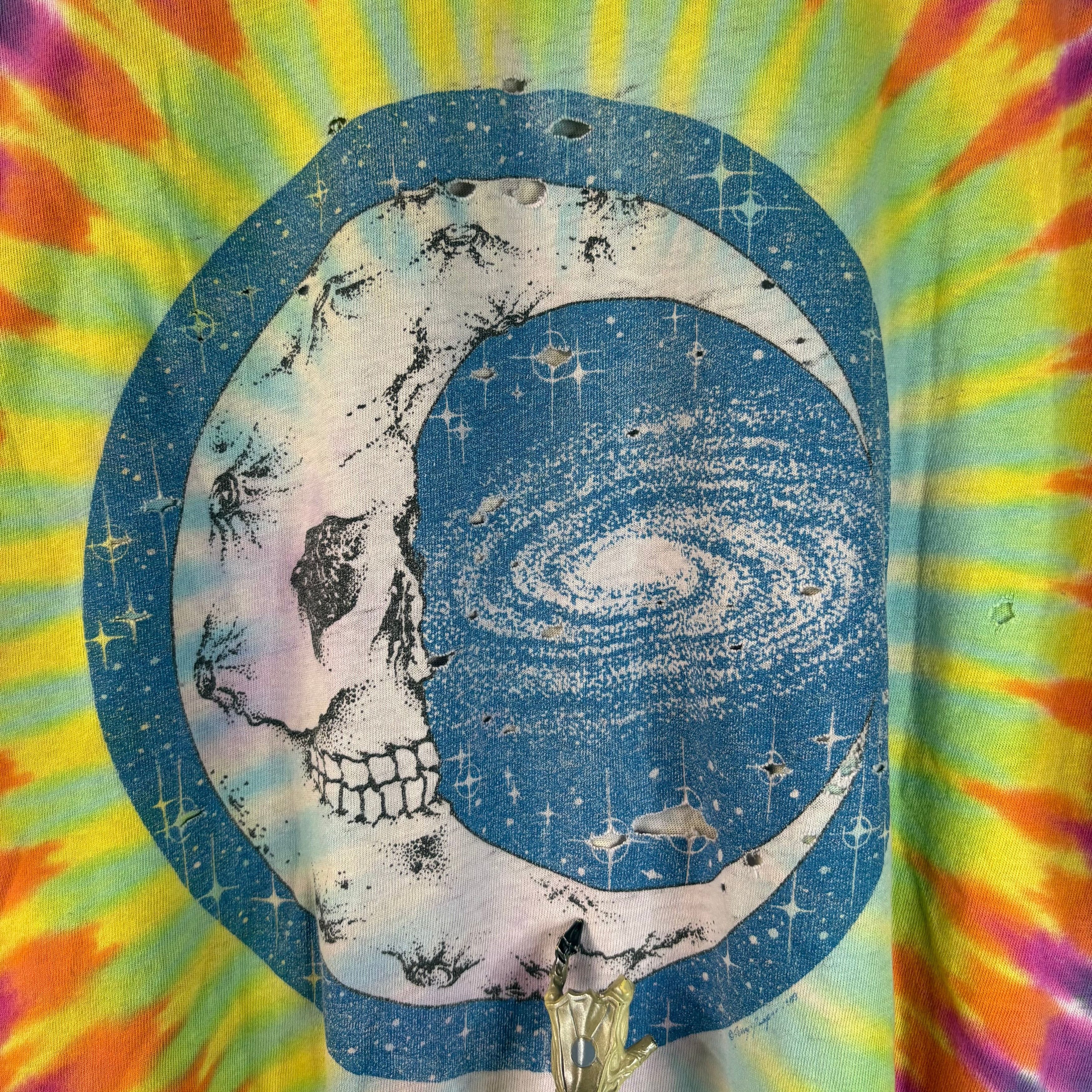 Grateful Dead Vintage 1989 Jerry Jaspar Grateful Dead Sun Tie Dye Tee Size US XL / EU 56 / 4 - 5 Thumbnail