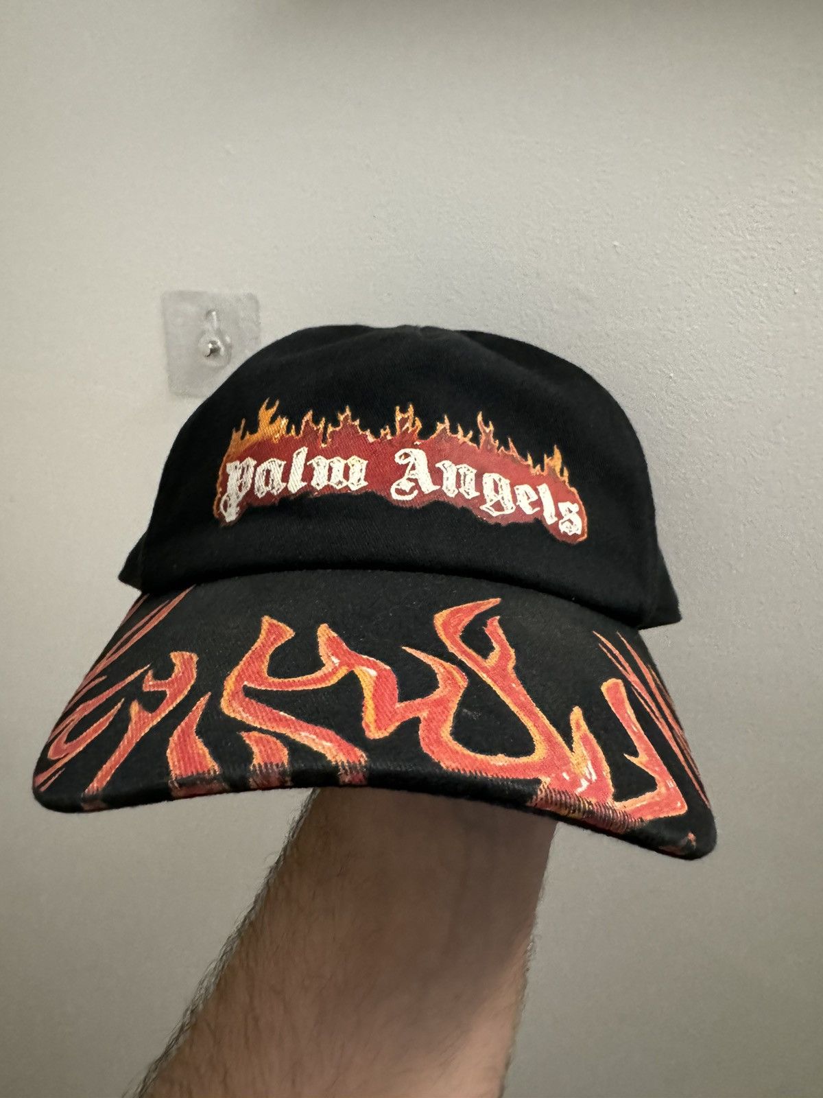 Palm Angels Palm Angels Burning Logo Flame baseball Cap Size ONE SIZE - 7 Thumbnail