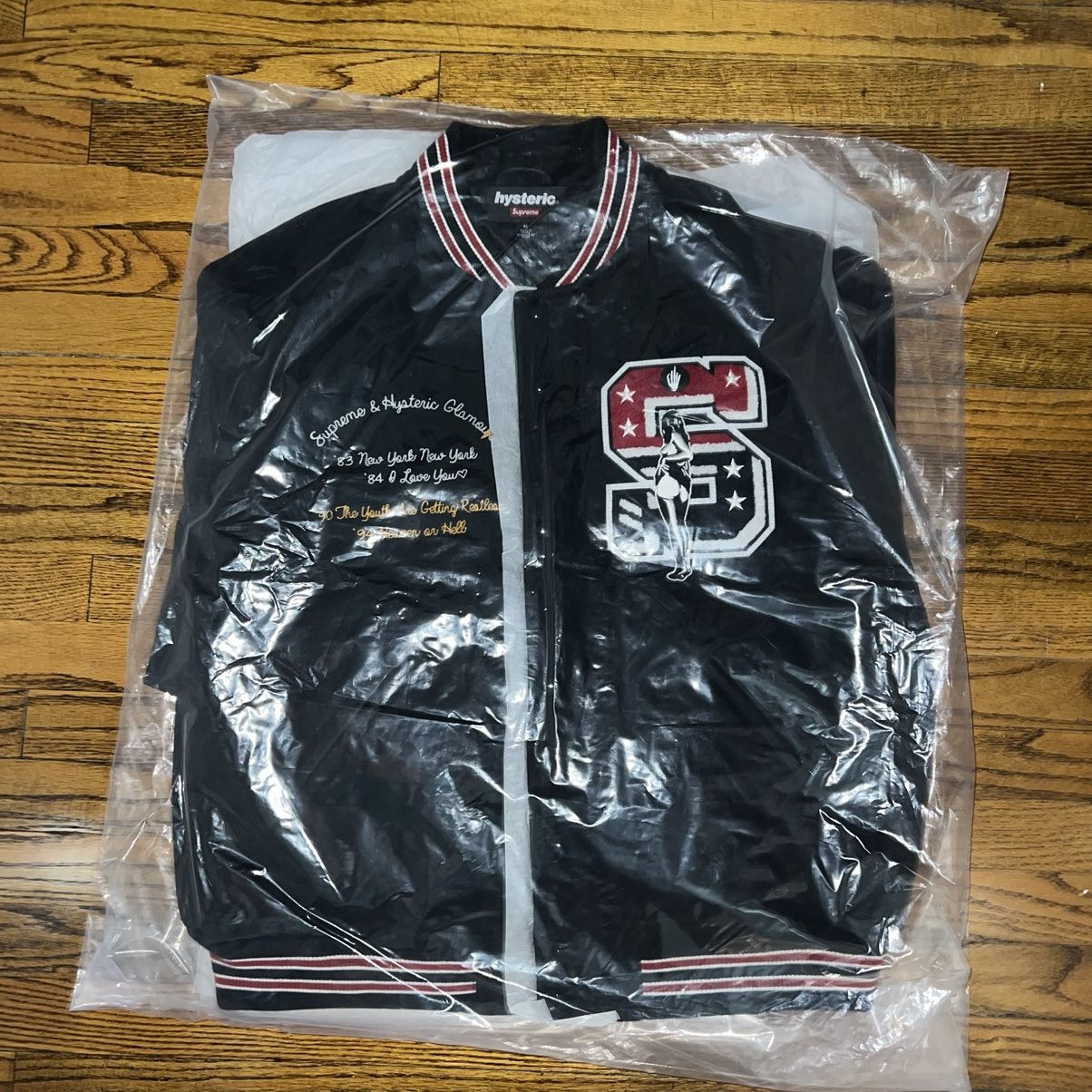 Hysteric Glamour × Supreme Supreme Hysteric Glamour Varsity Jacket Black Size: XL Size US XL / EU 56 / 4 - 4 Thumbnail