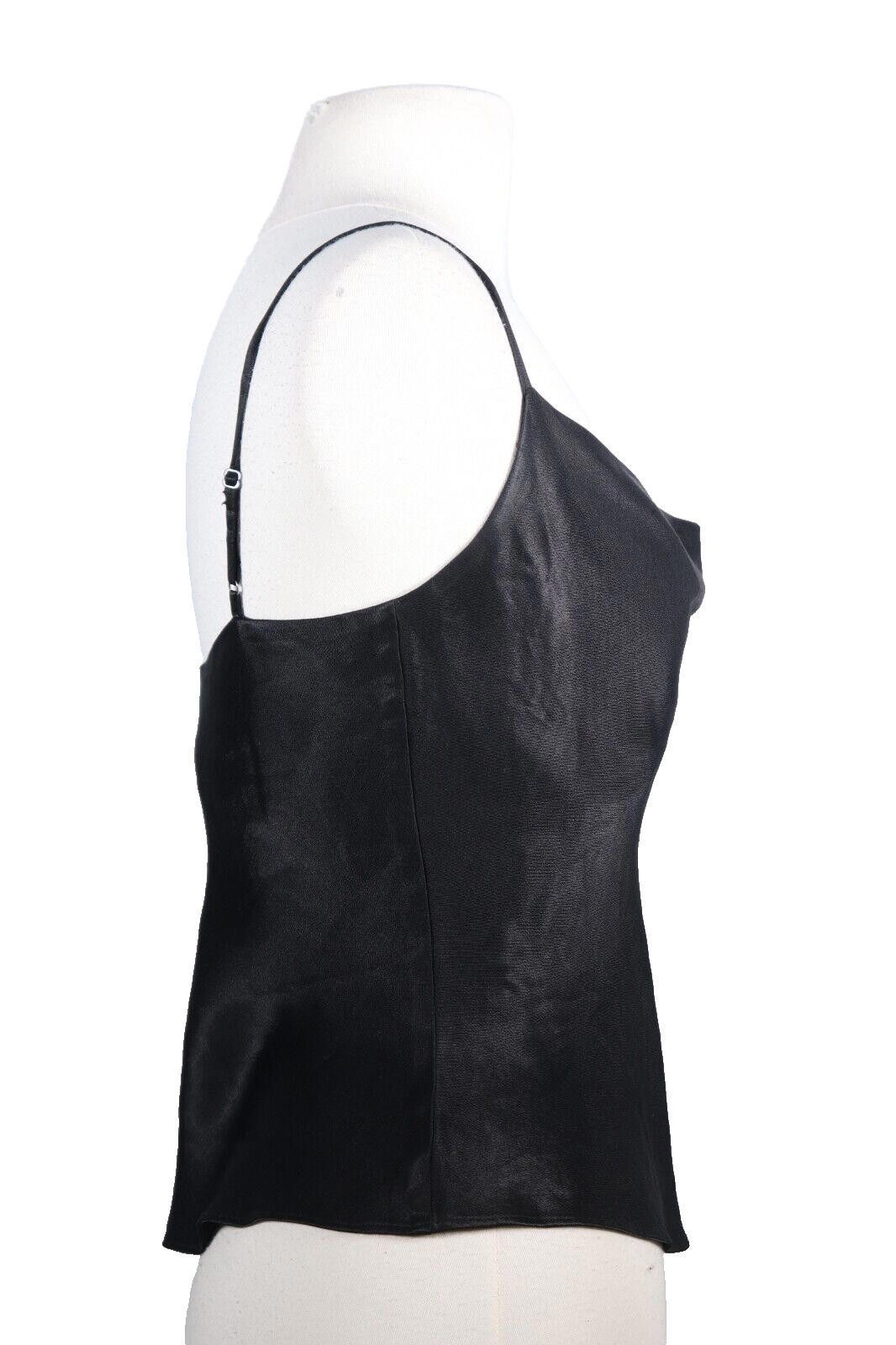 Designer Wilfred Women XS Black Cowl Neck Camisole Satin Tank Top Size XS / US 0-2 / IT 36-38 - 9 Thumbnail