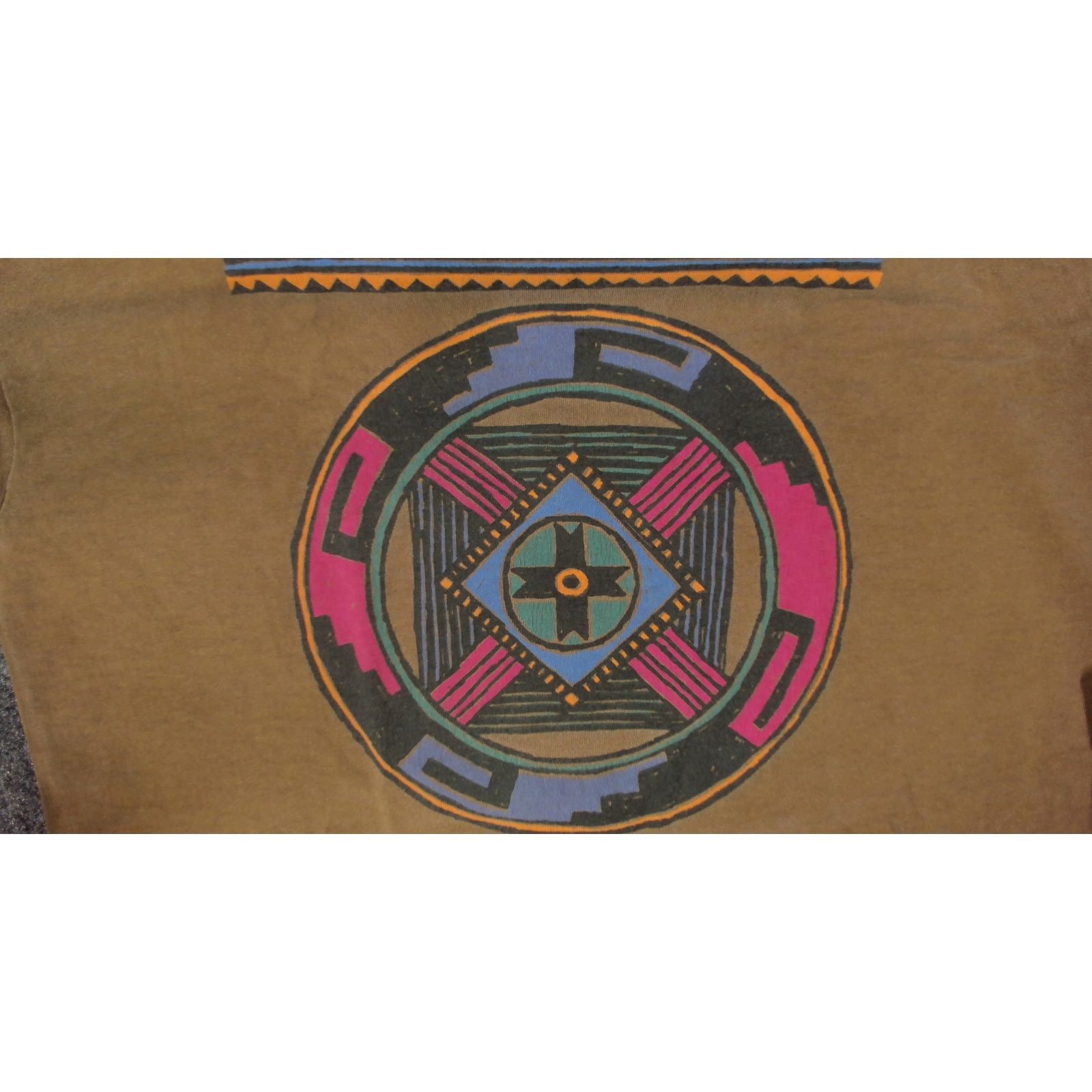 Vintage Vintage 90s Faded Southwest Geometric Glacier Tee Boxy Large Size US L / EU 52-54 / 3 - 7 Thumbnail