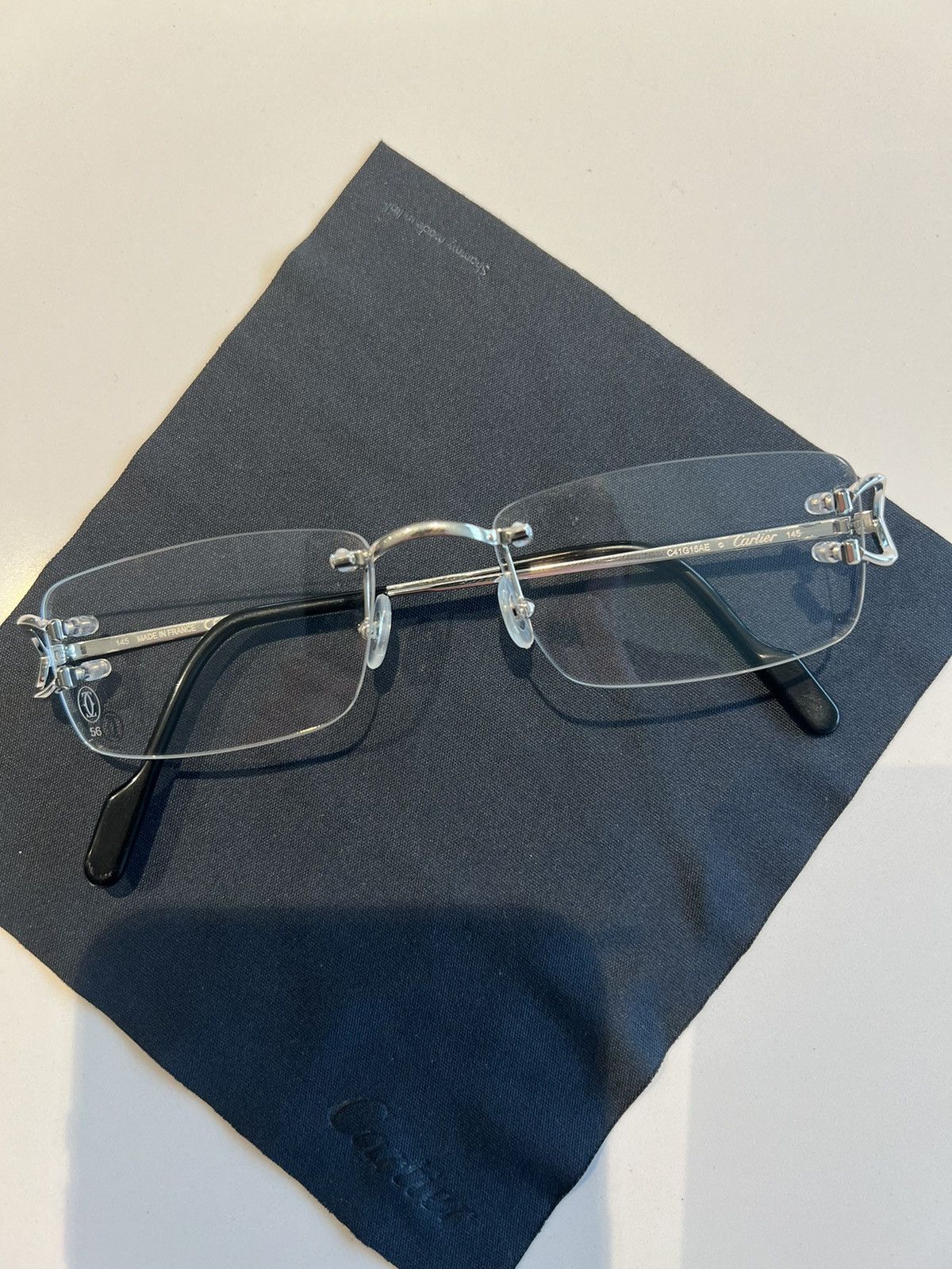 image of Cartier Big C Glasses in Silver, Men's